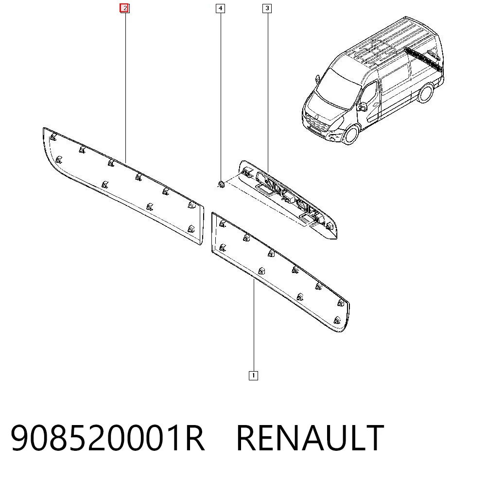 Накладка задніх дверей, права AND 14853028 ціна, від 29.31 USD