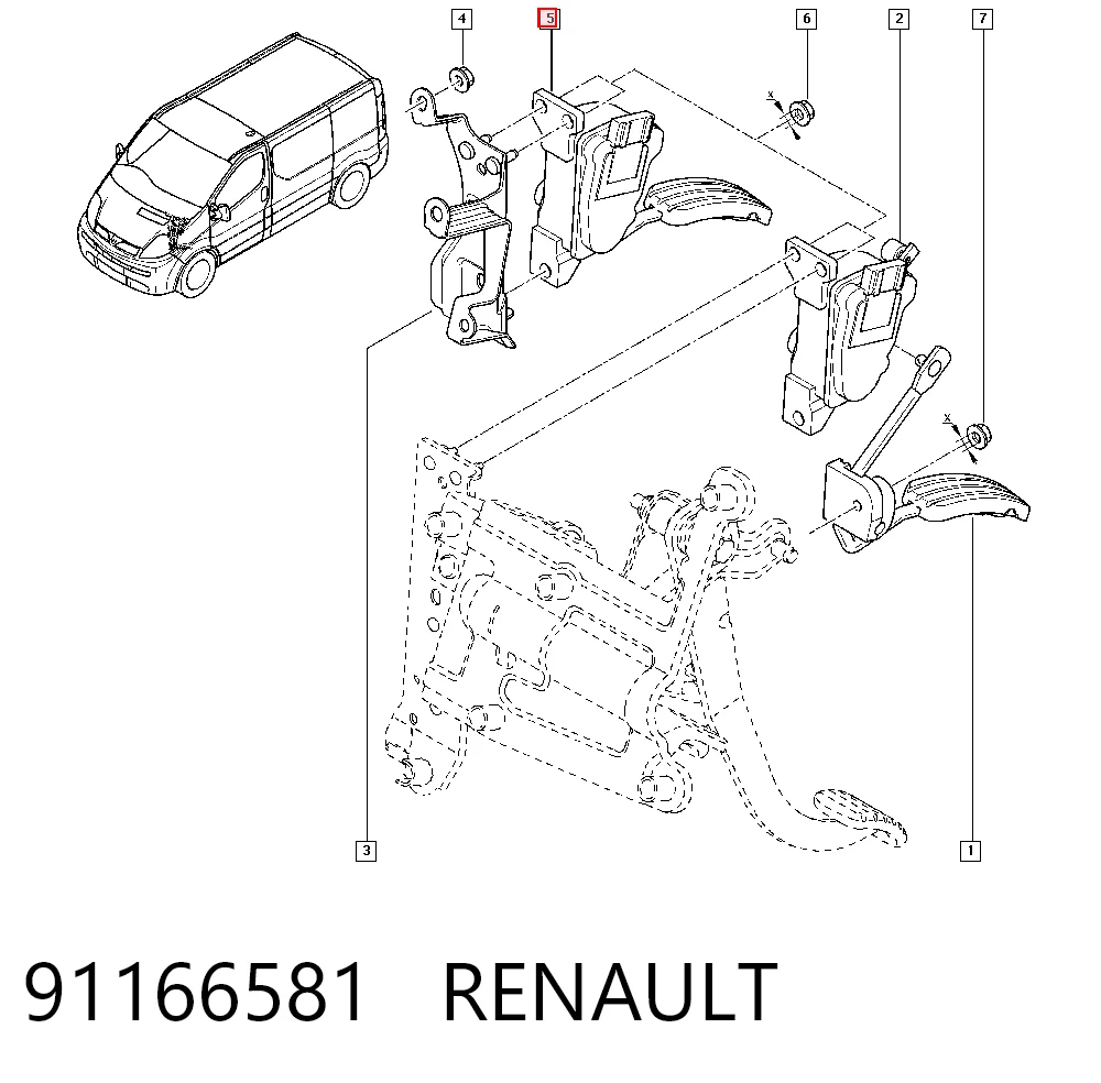 Педаль акселератора Opel Vivaro A