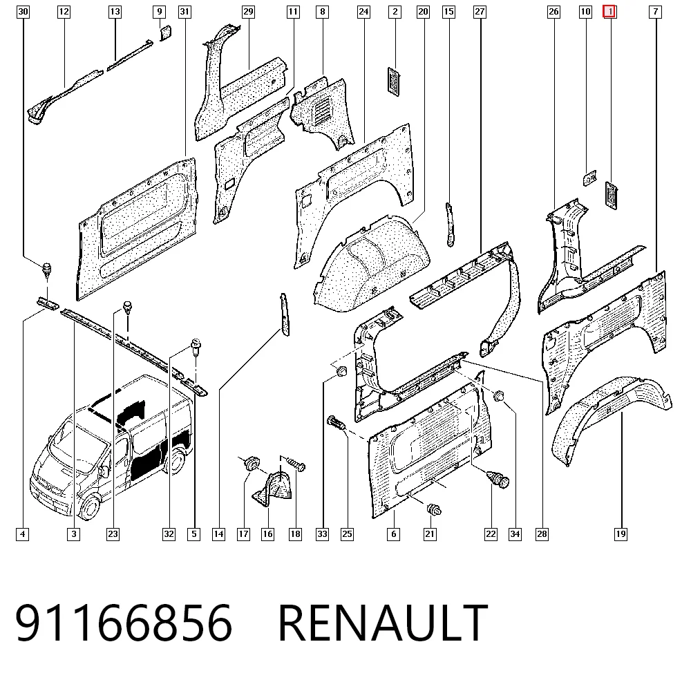 Купити 8200018673 Nissan/Infiniti Решітка вентиляційна задня