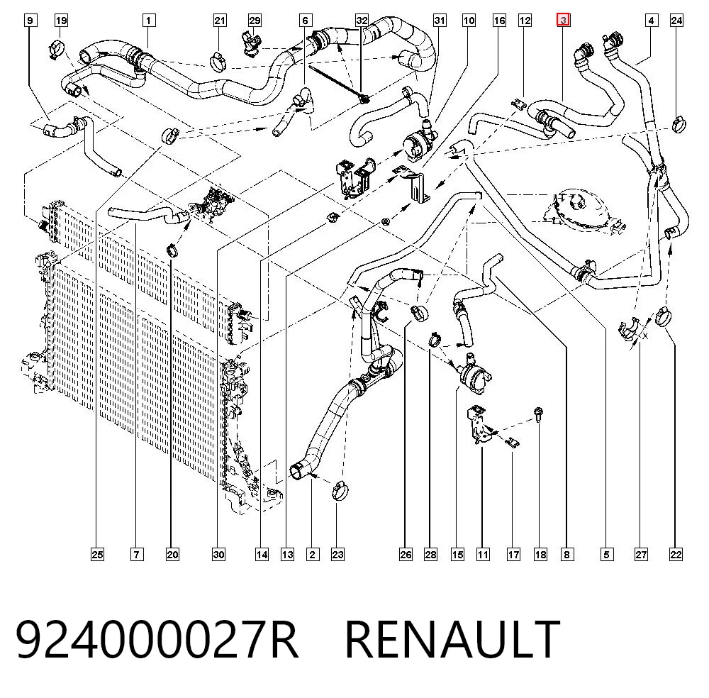 Купити 93168708 General Motors Шланг/патрубок радіатора охолодження, нижній