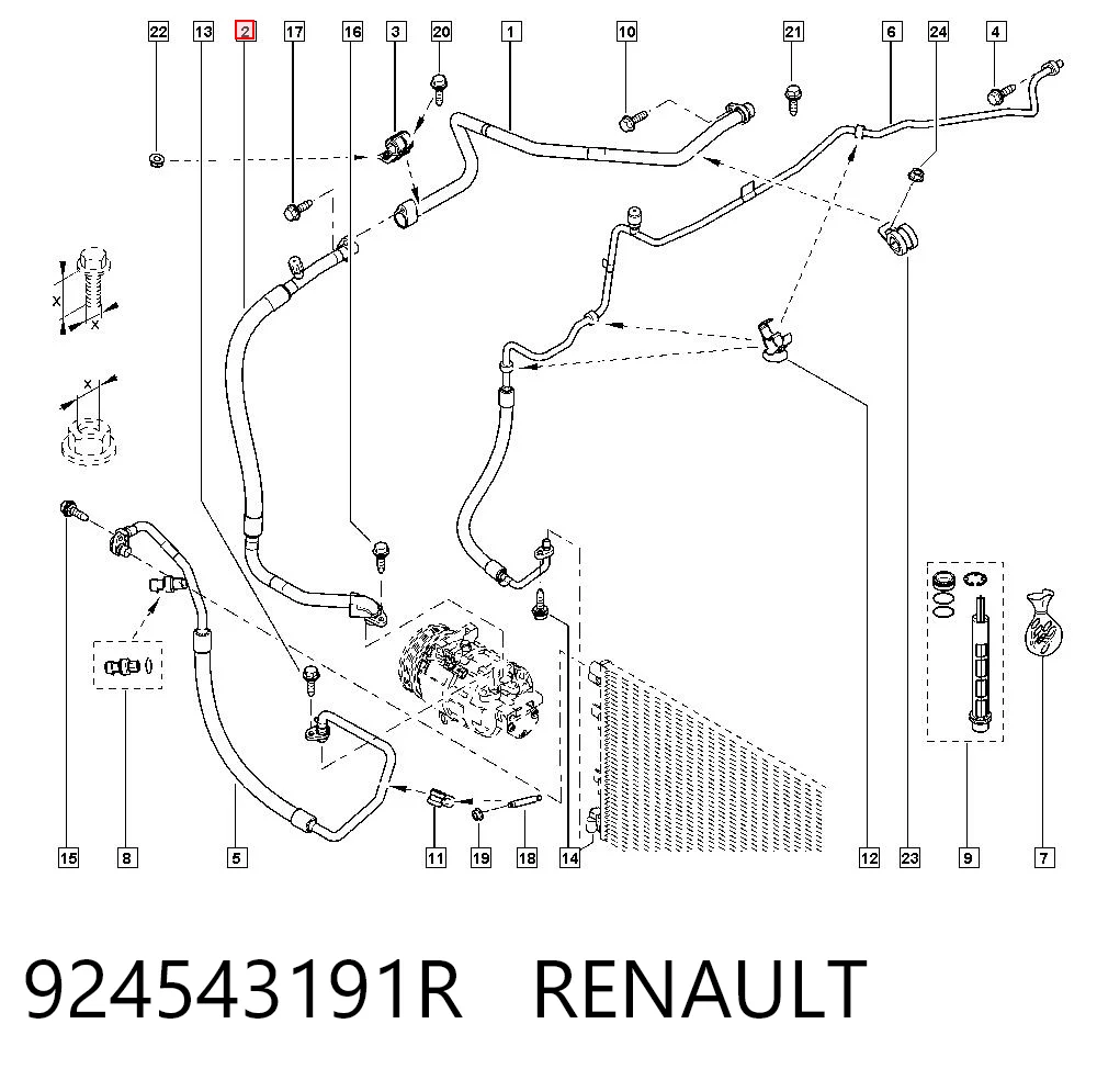 Шланг кондиціонера, від випарника до компресора Fast FT10212 ціна, від 57.44 USD