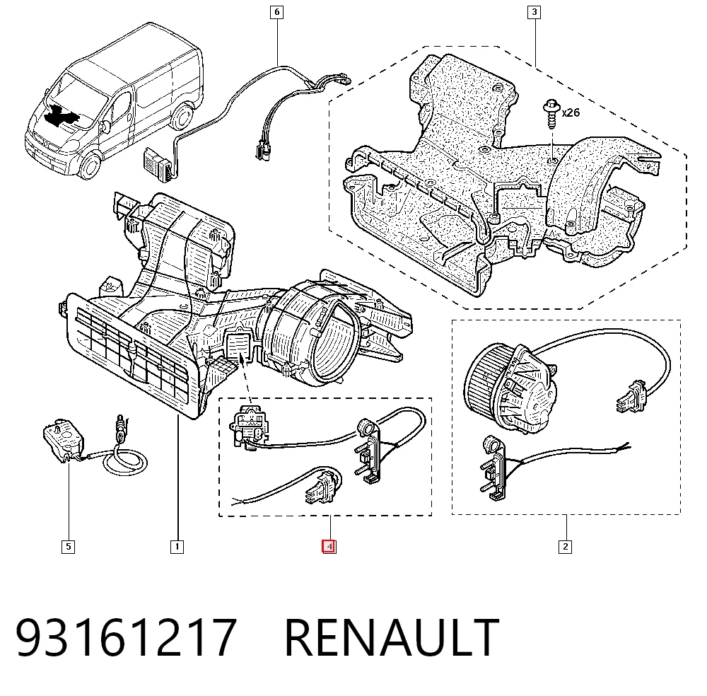 93161217 Renault (RVI) Регулятор оборотів пічки