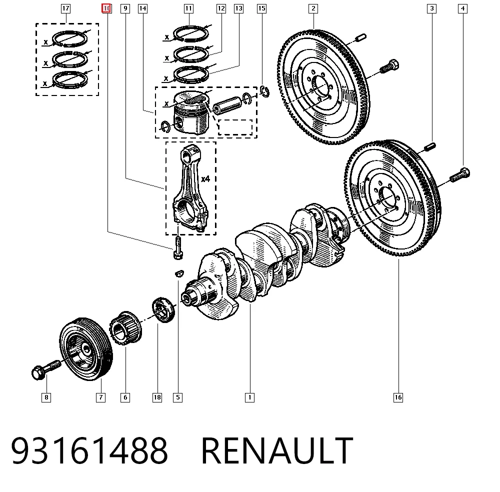 7700105835 Suzuki Болт кріплення шатуна