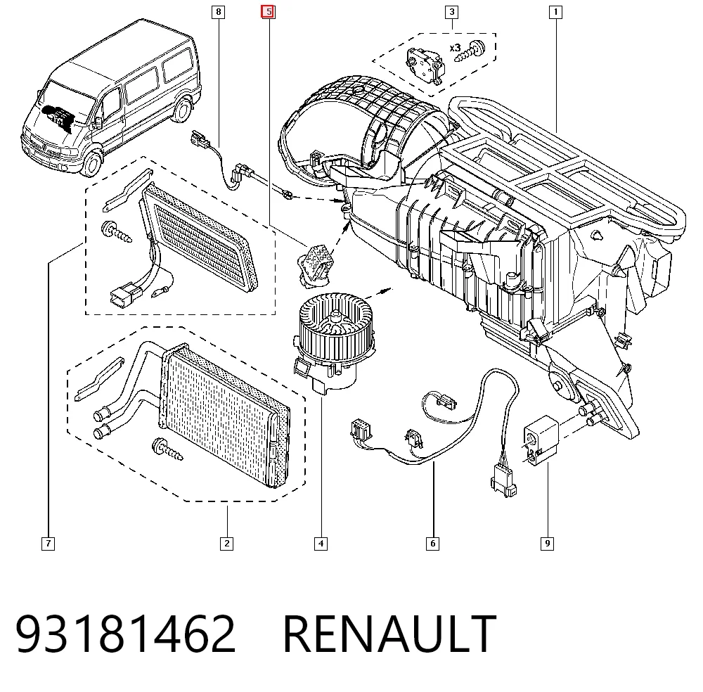 93181462 Renault (RVI) Регулятор оборотів пічки