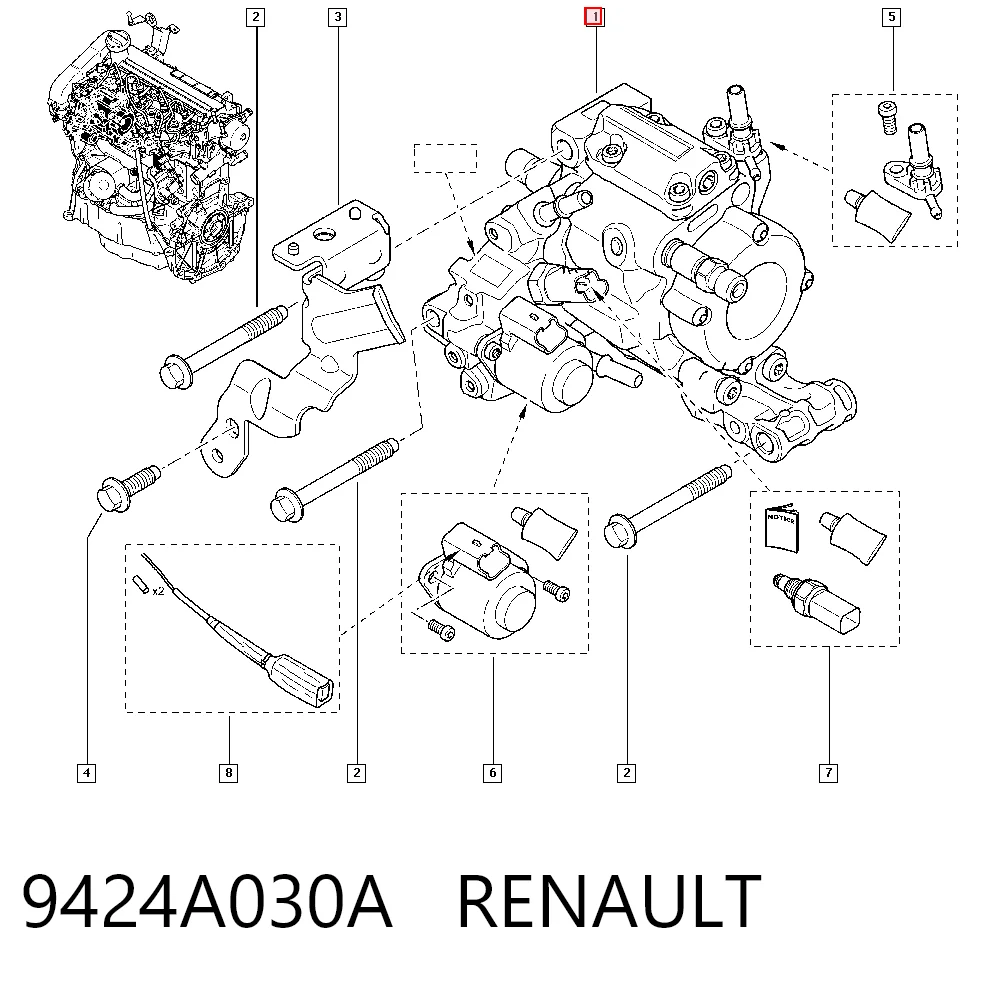 Насос паливний високого тиску Renault Fluence седан (L3) (2010 - 2026) ціна, від 356.95 USD