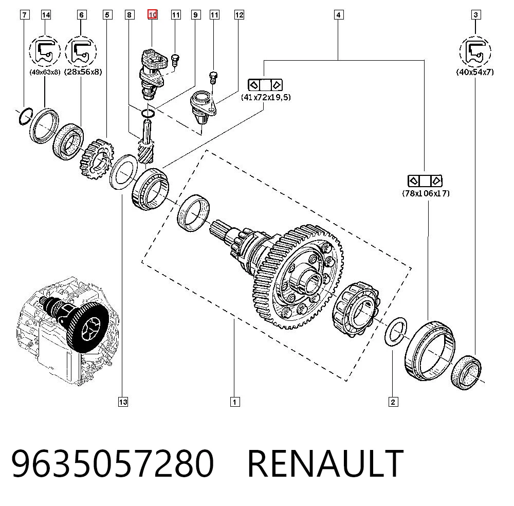 9635057280 Renault (RVI) Датчик швидкості спідометра