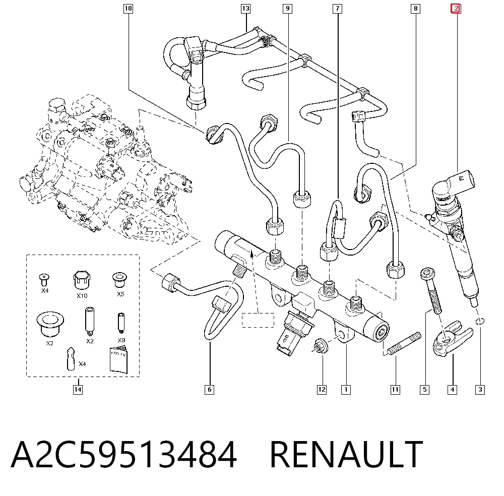 A2C59513484 Renault (RVI) Форсунка вприску палива
