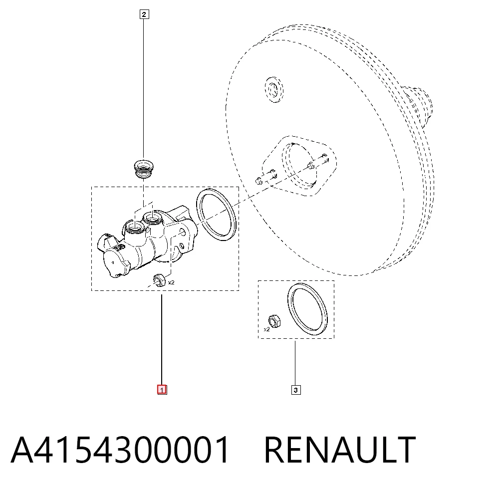 Головний гальмівний циліндр A4154300001 Mercedes