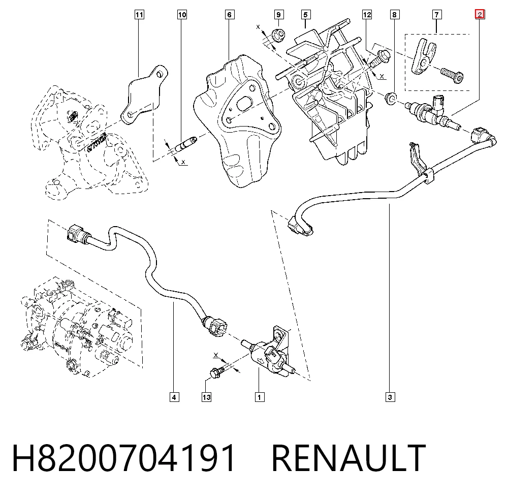 H8200704191 Renault (RVI) Форсунка вприску палива