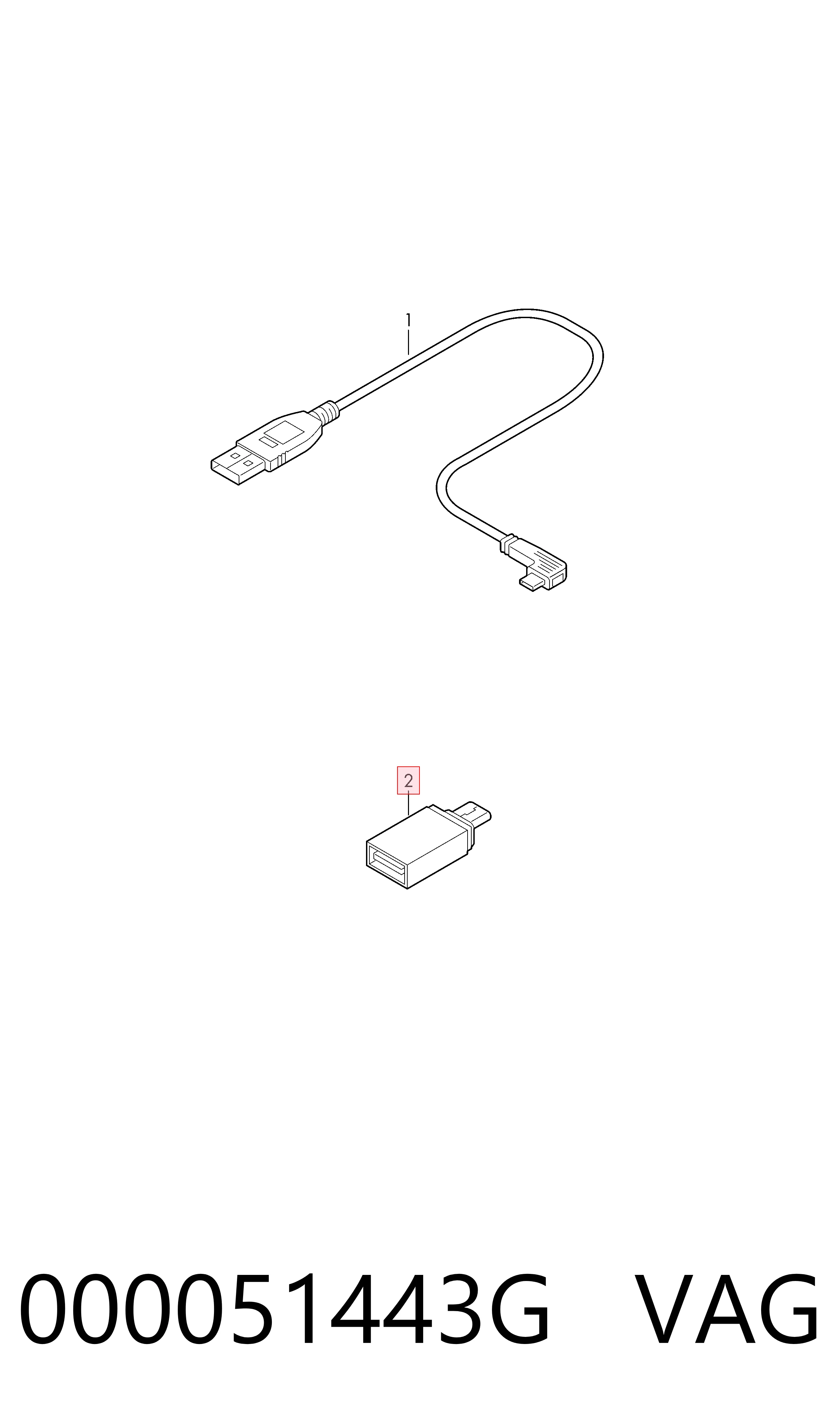 000051443G VAG USB-розгалужувач