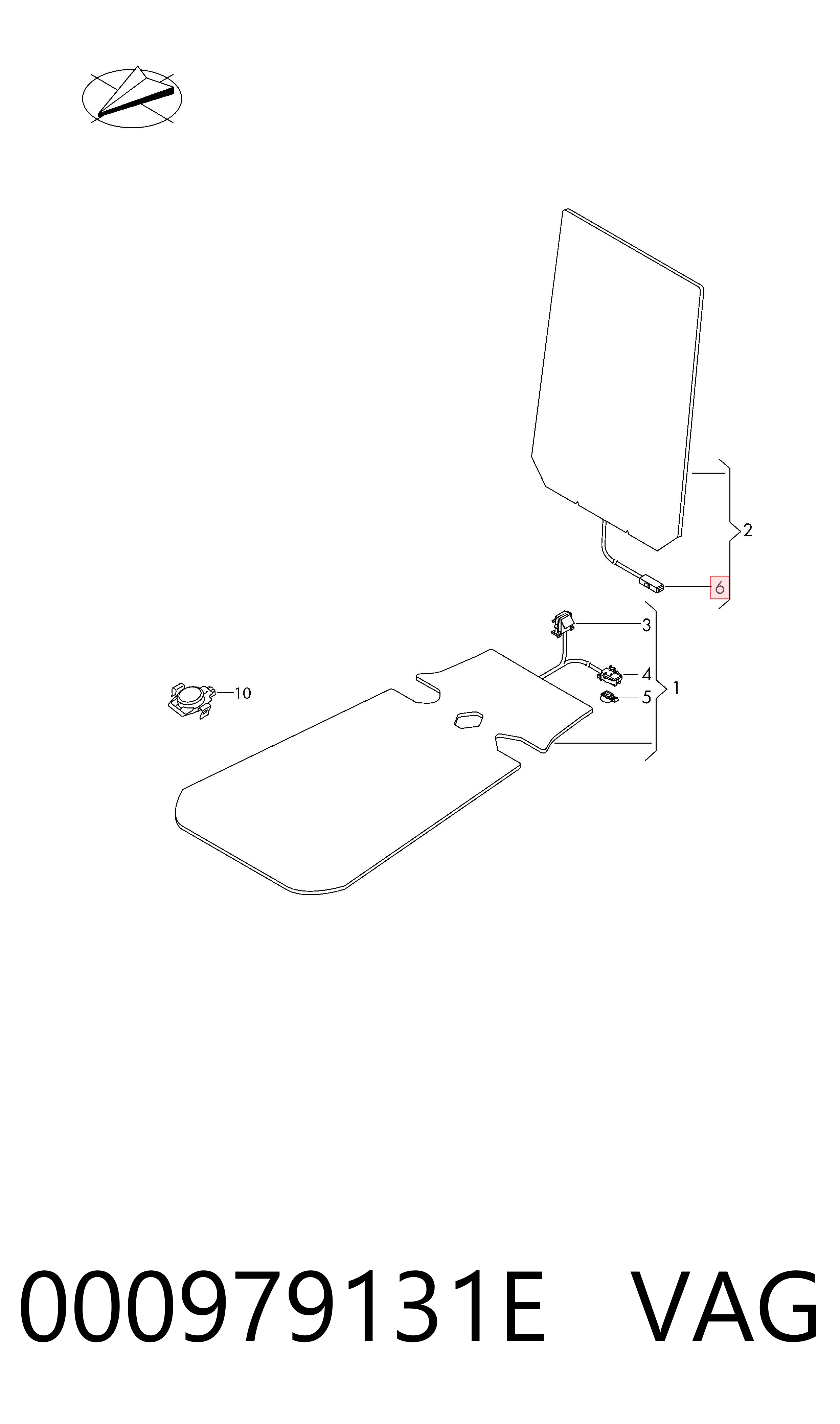 000979131E VAG Електропроводка салону