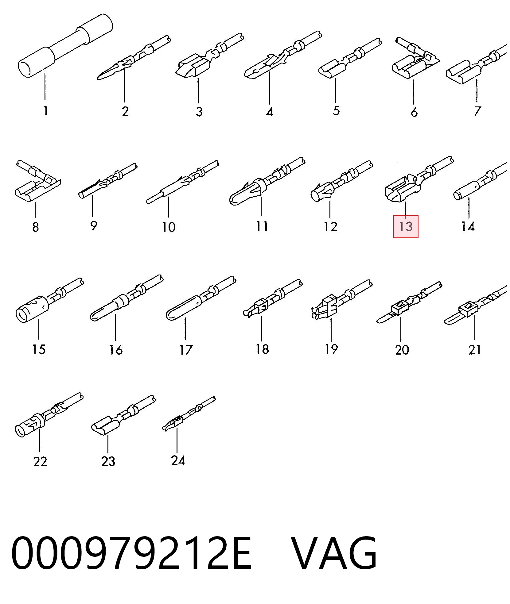 000979212E VAG Електропроводка салону