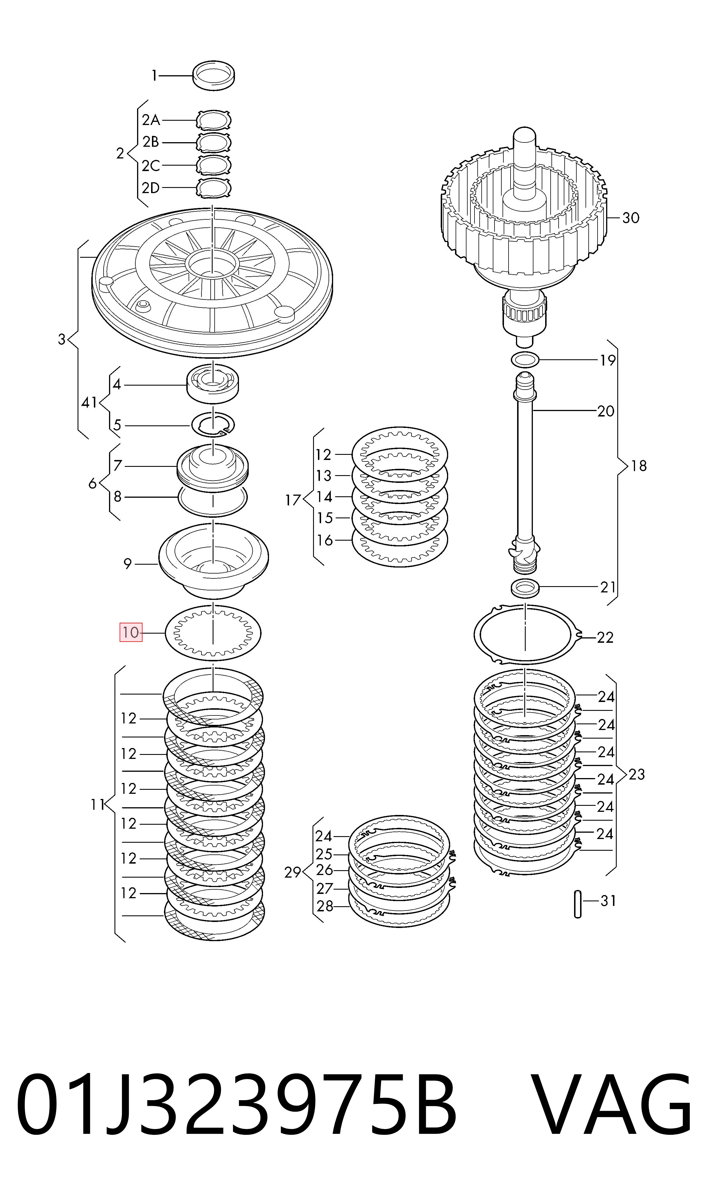  VAG 01J323975B ціна, від 27.64 USD