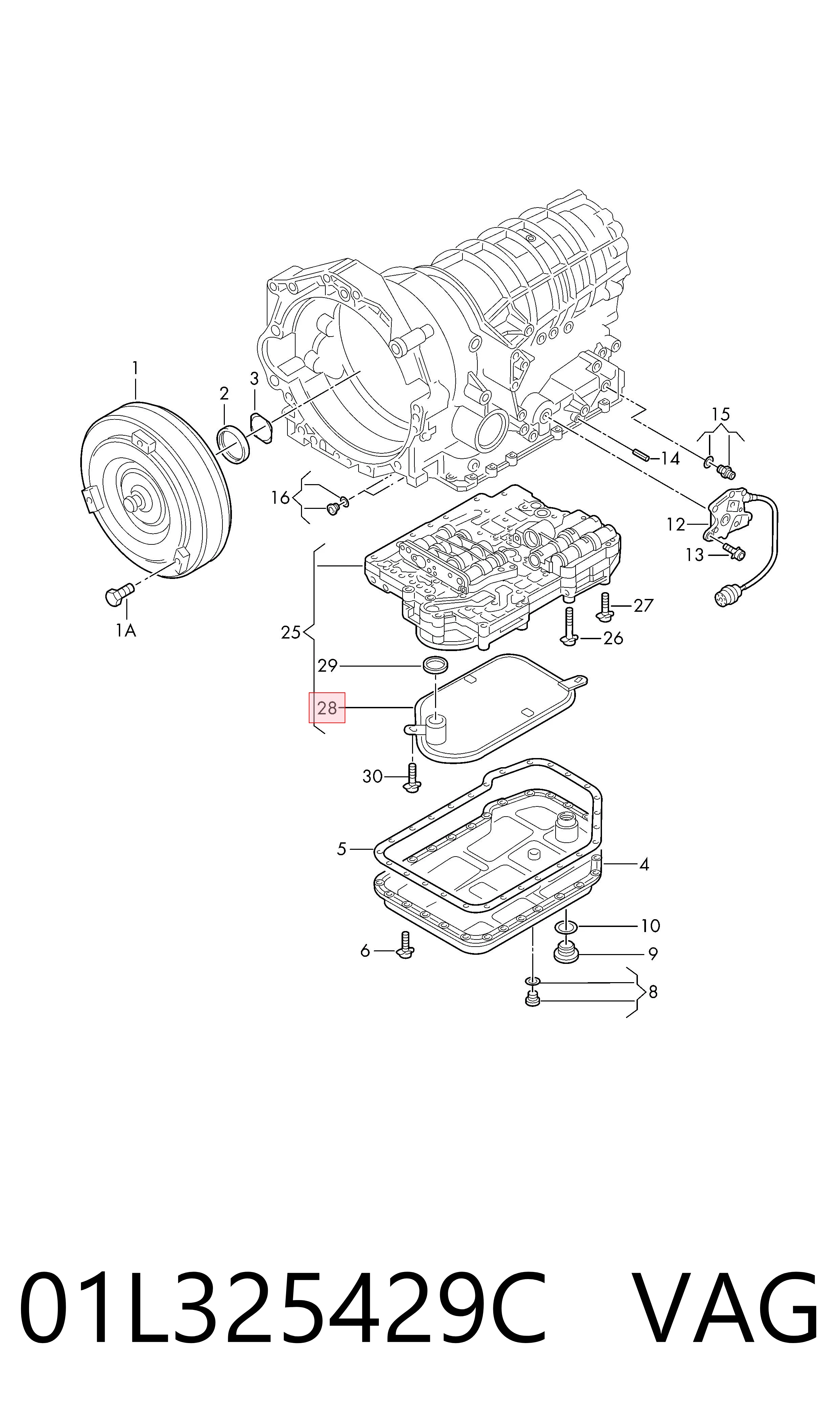 01L325429C VAG Сервісний комплект для заміни масла АКПП