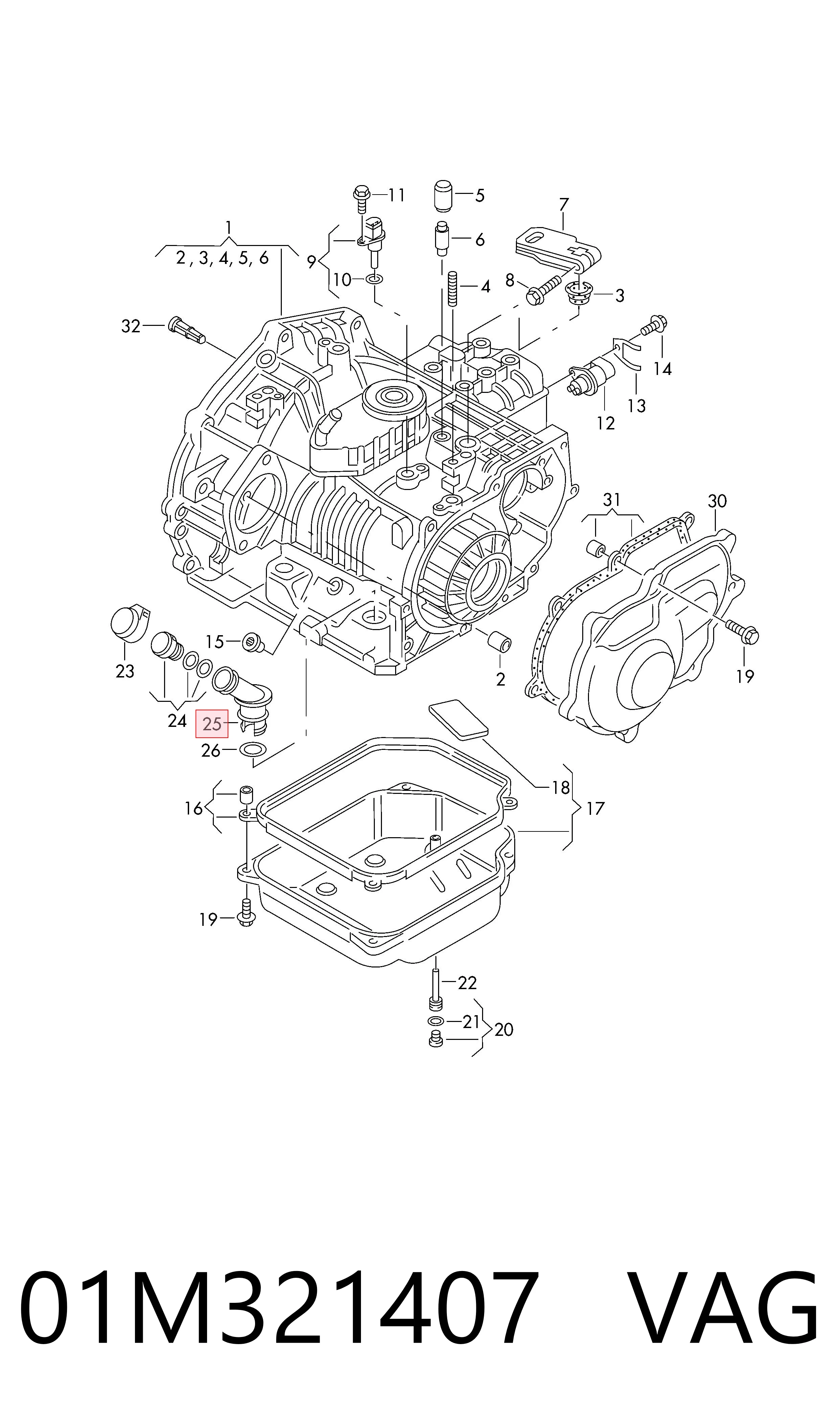 01M321407 VAG Горловина маслозаливна