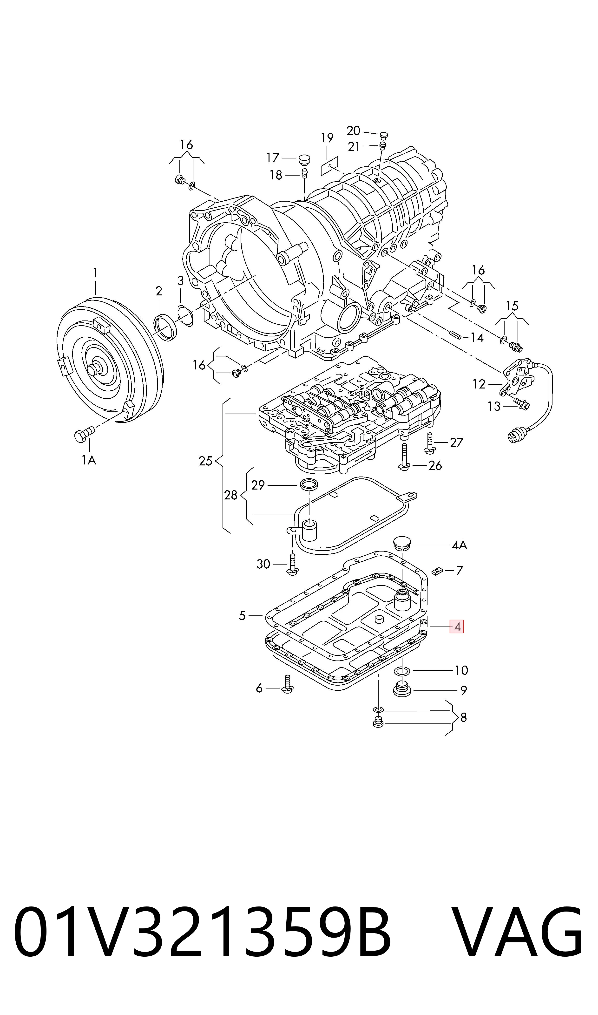 01V321359B VAG Піддон АКПП