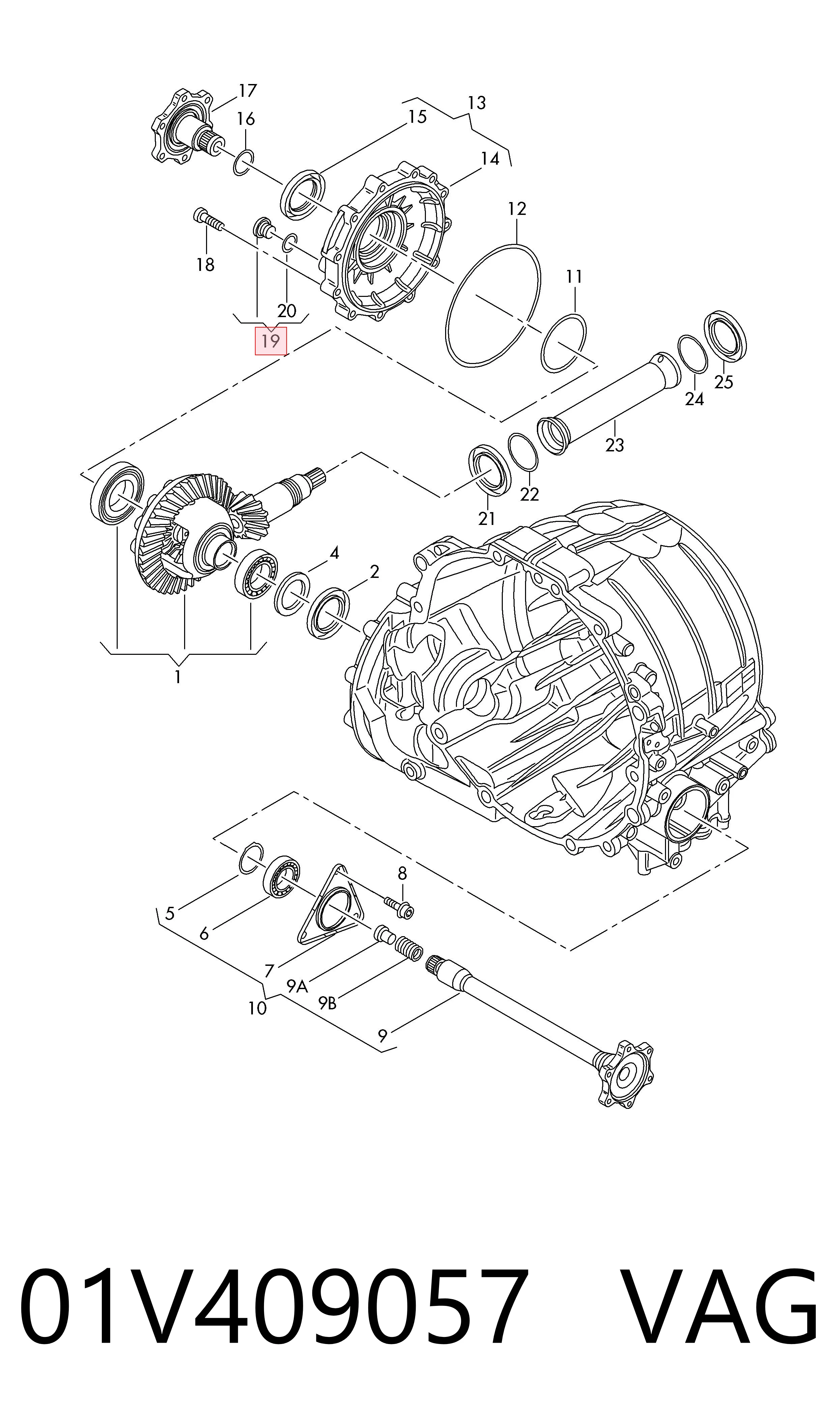 01V409057 VAG Пробка піддона АКПП
