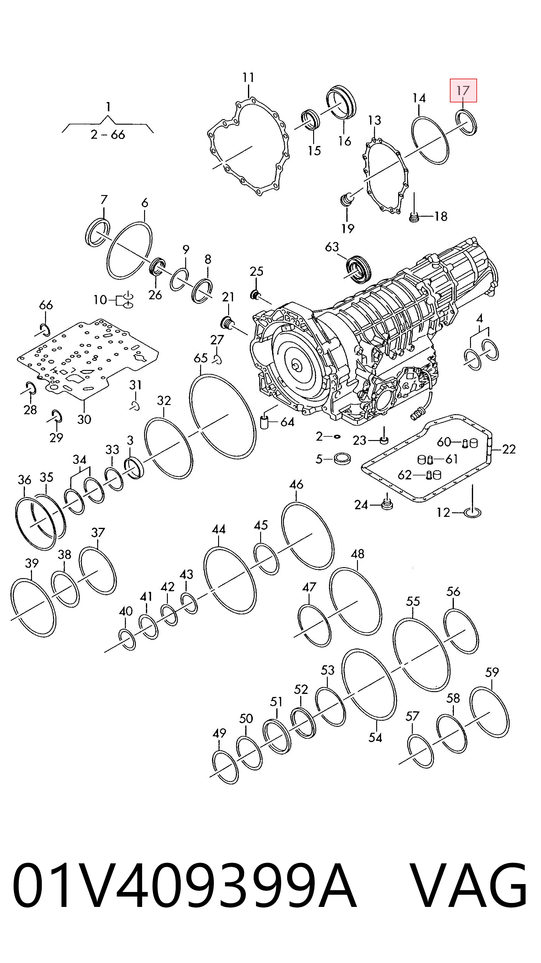 734319813 ZF Parts Сальник АКПП/КПП, вихідного/вторинного вала