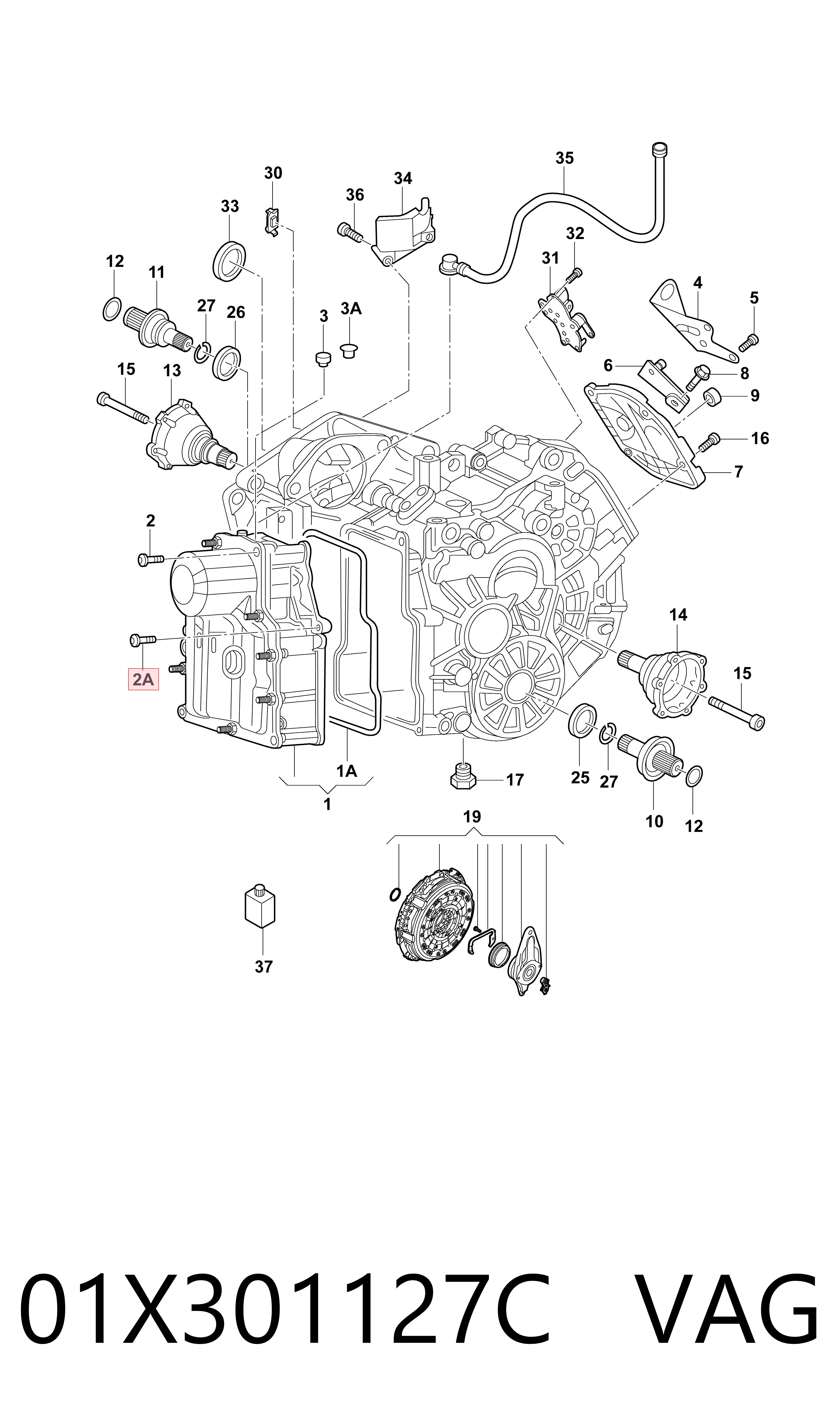 Пробка піддона АКПП VAG 01X301127C ціна, від 2.76 USD