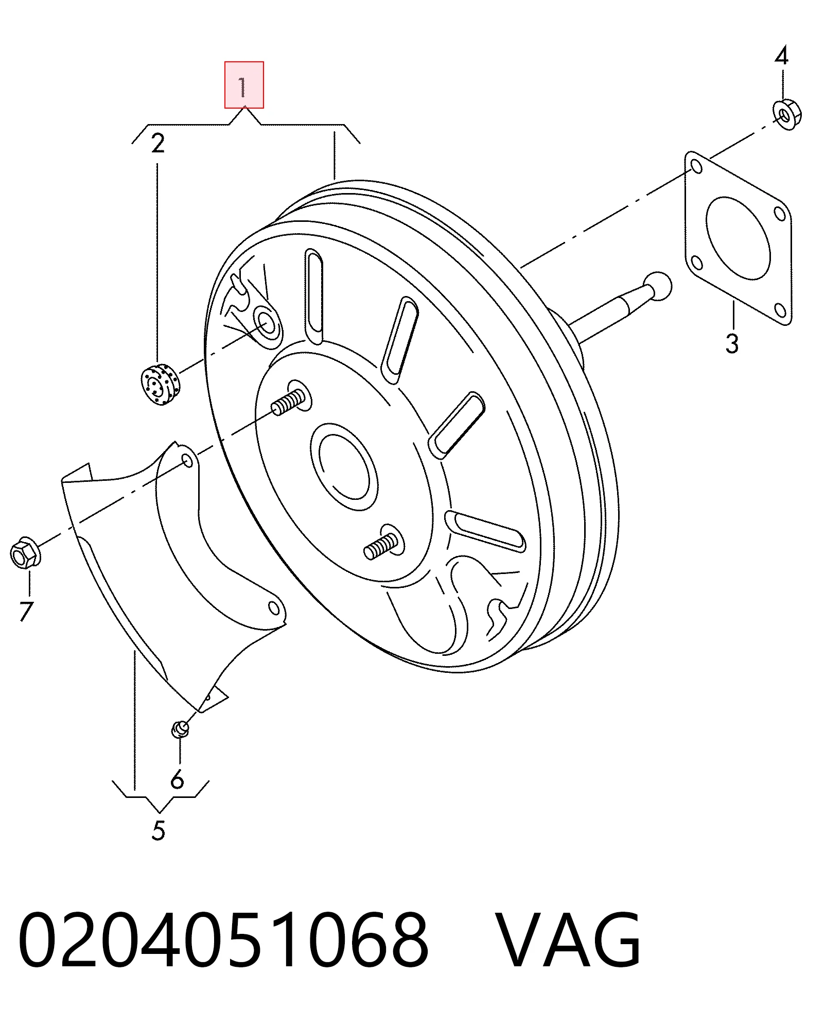 Вакуумника Volkswagen Golf V хетчбек (1K1) (2003 - 2010) ціна, від 56.37 USD