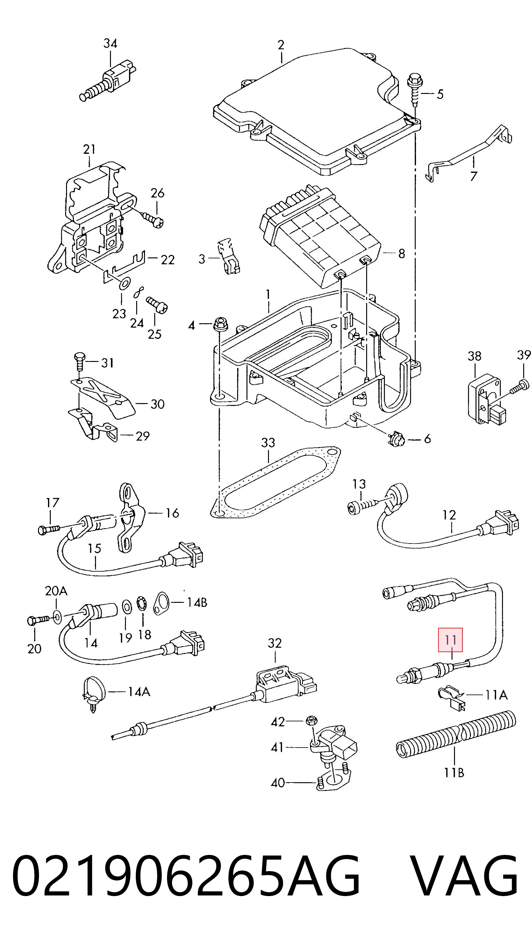 Лямбда-датчик Denso 021906265AG