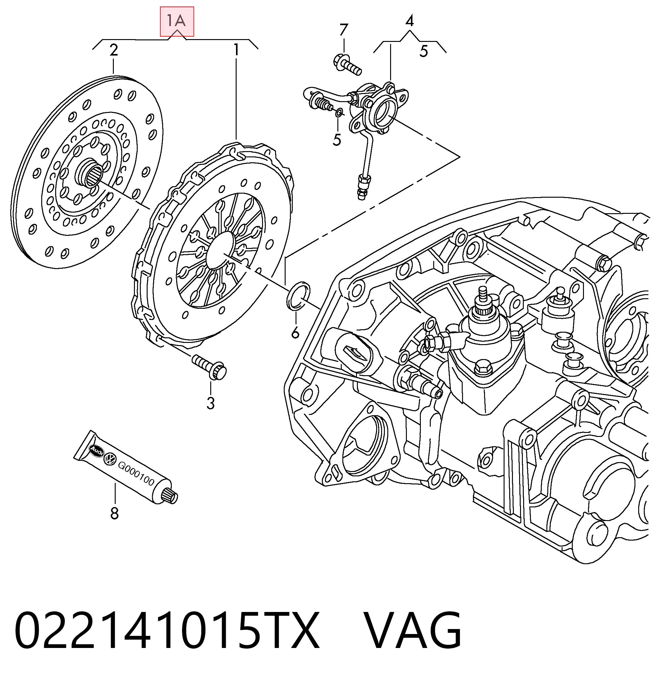 022141015TX VAG Зчеплення в зборі