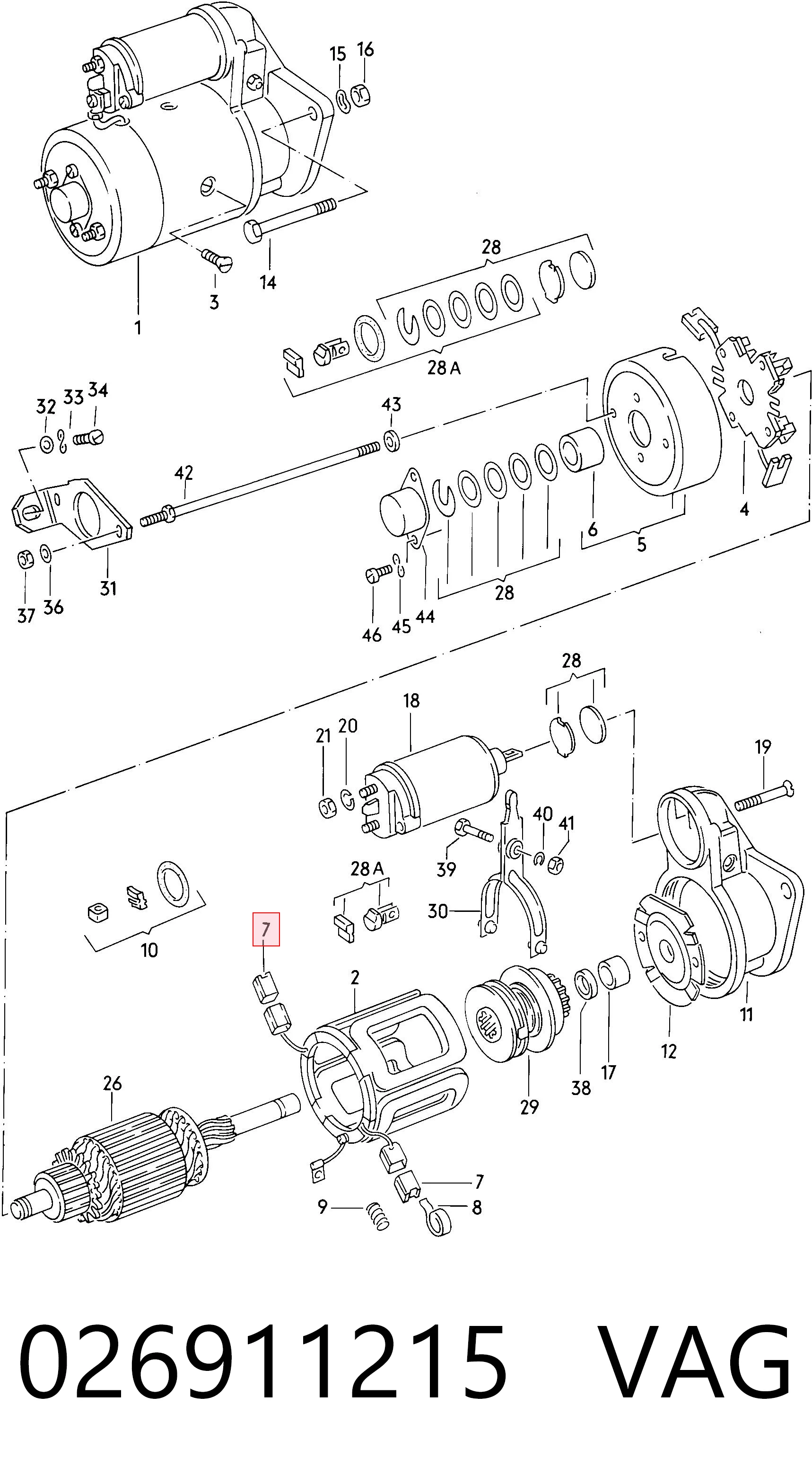 Щітка стартера 1007014105 Bosch