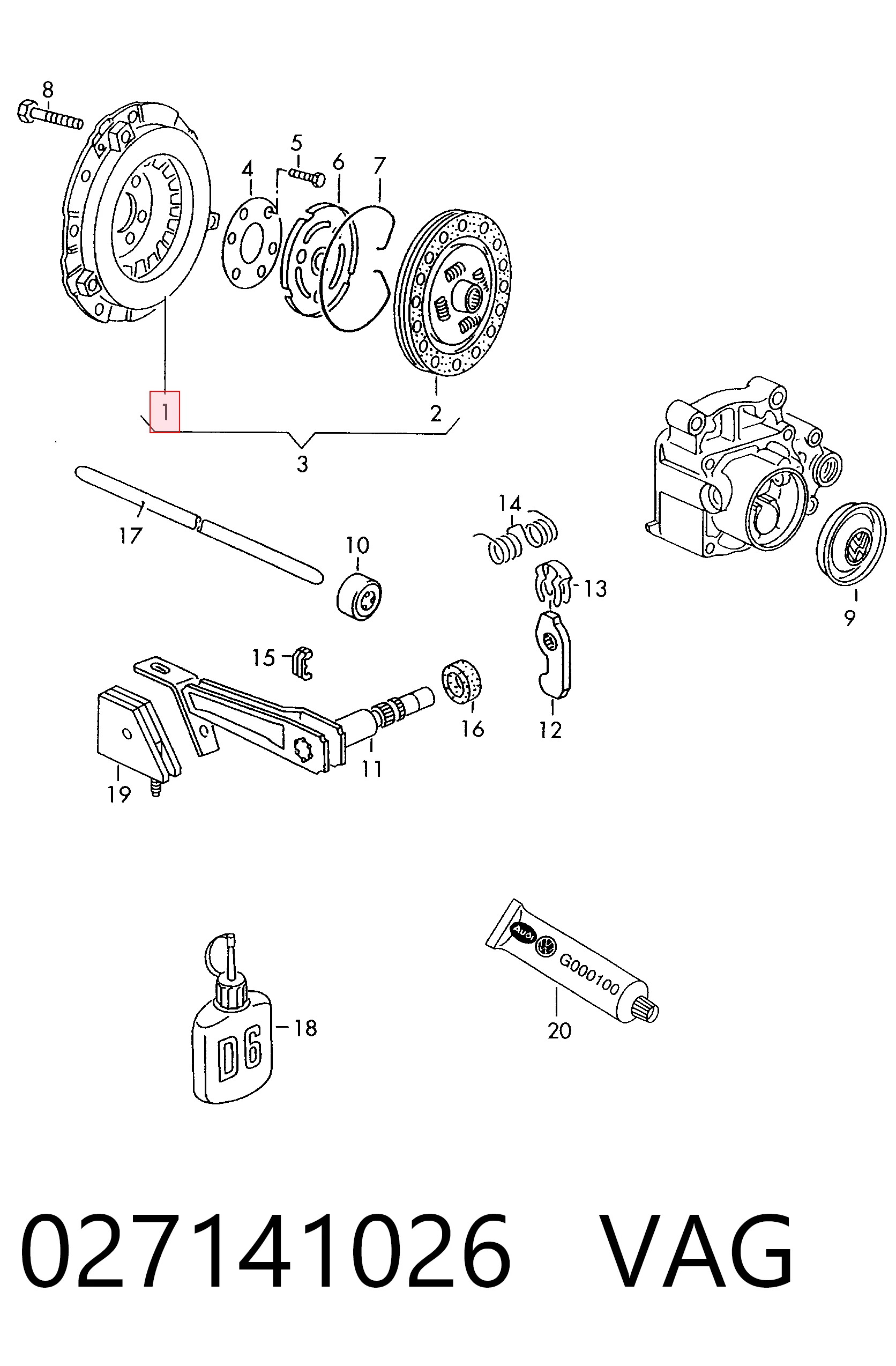 Купити Корзина зчеплення Volkswagen Golf IV 1J5