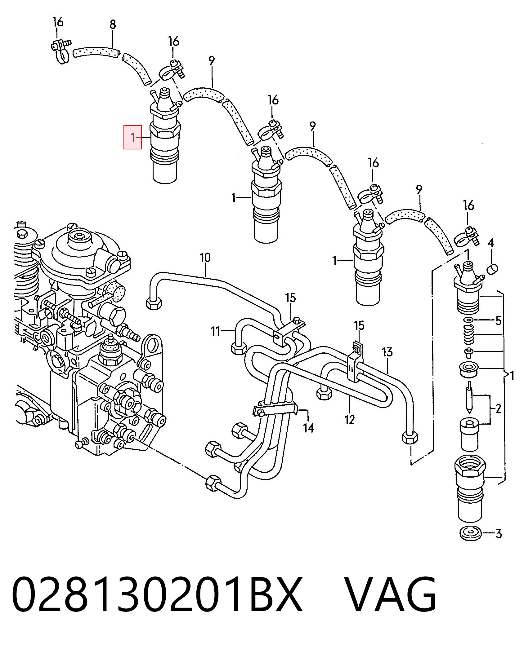 Форсунка паливна Bosch 0432217244 ціна, від 14.08 USD