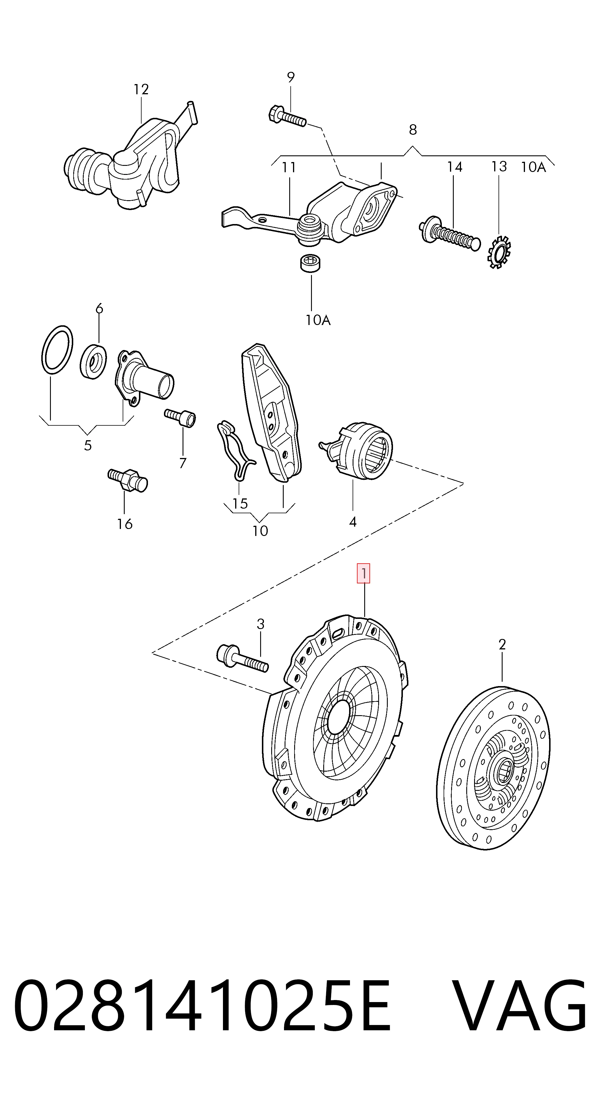  Корзина зчеплення Volkswagen Bora 