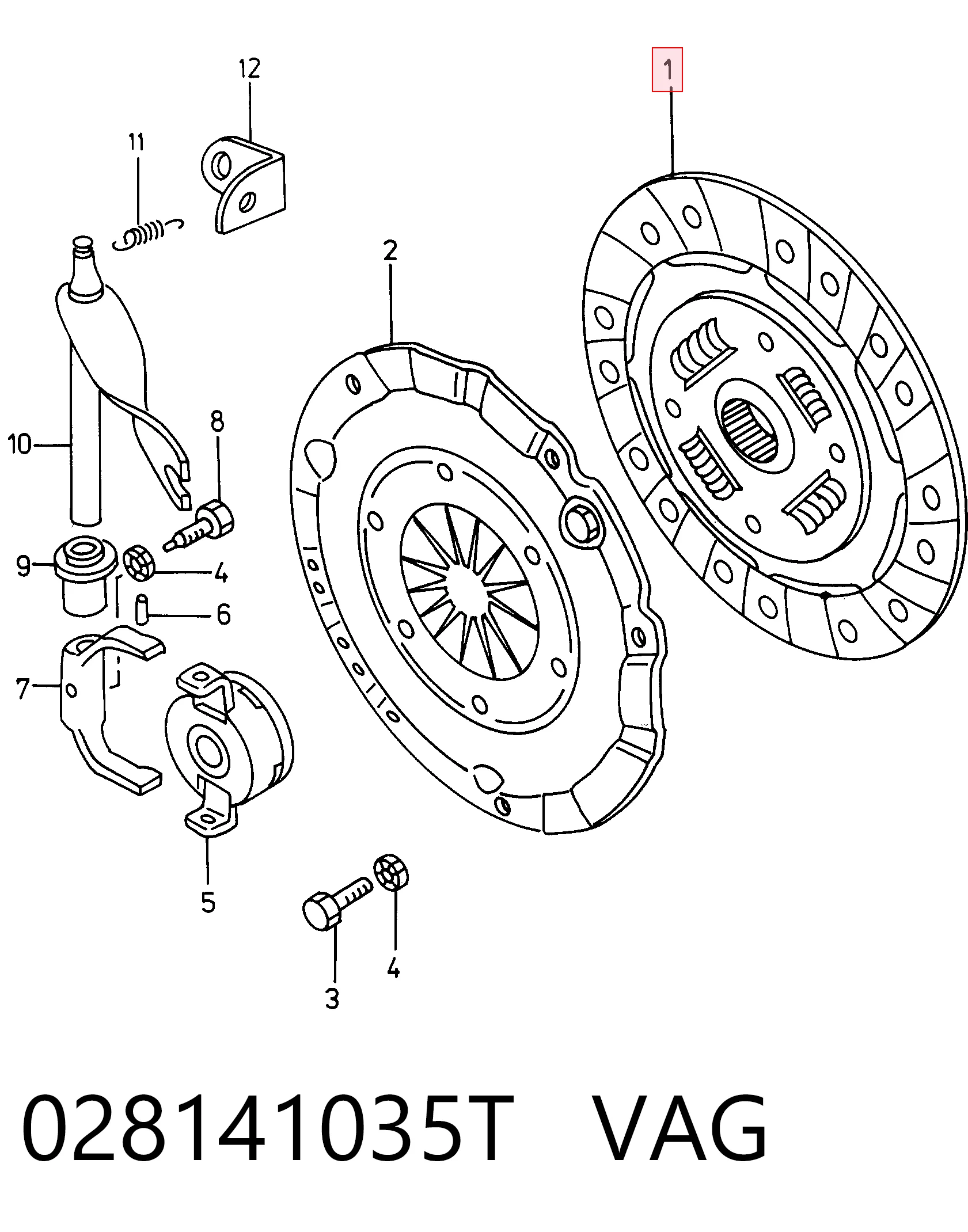 Зчеплення Sachs 028141035T ціна, від 11.25 USD