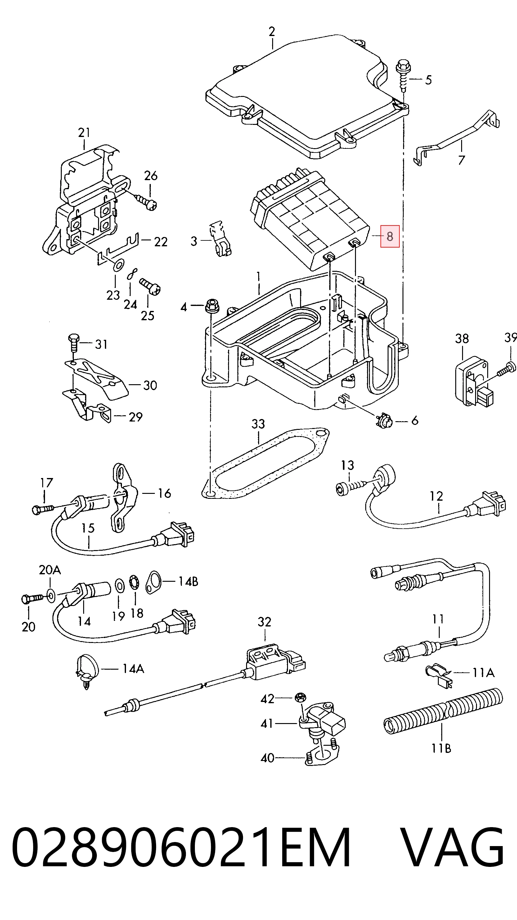 Купити Електронний блок керування двигуном Volkswagen Passat B5 3B2