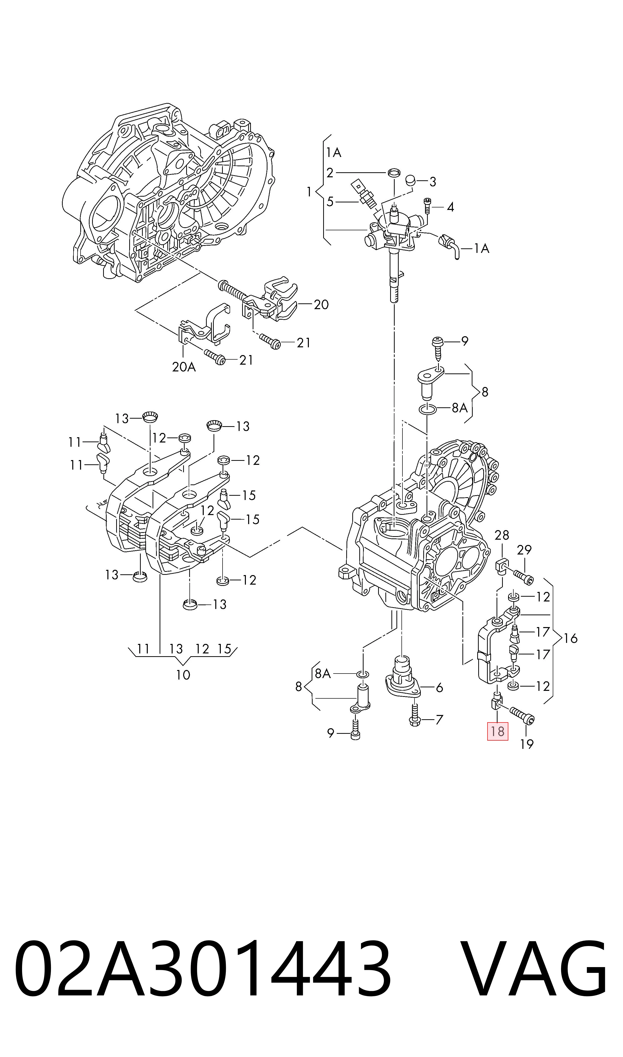  VAG 02A301443 ціна, від 11.29 USD