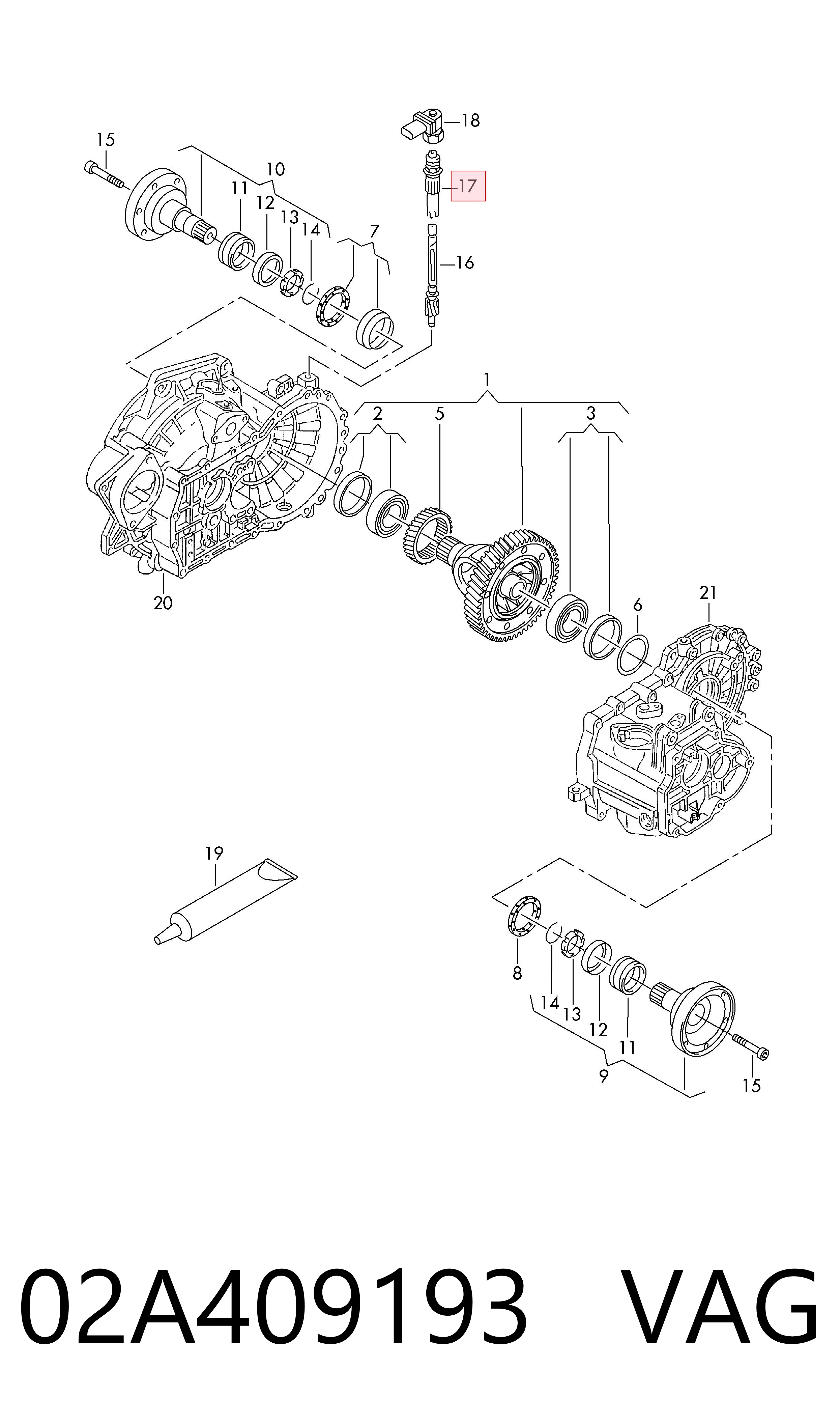 02A409193 VAG Направляющаая на направляющая исправила