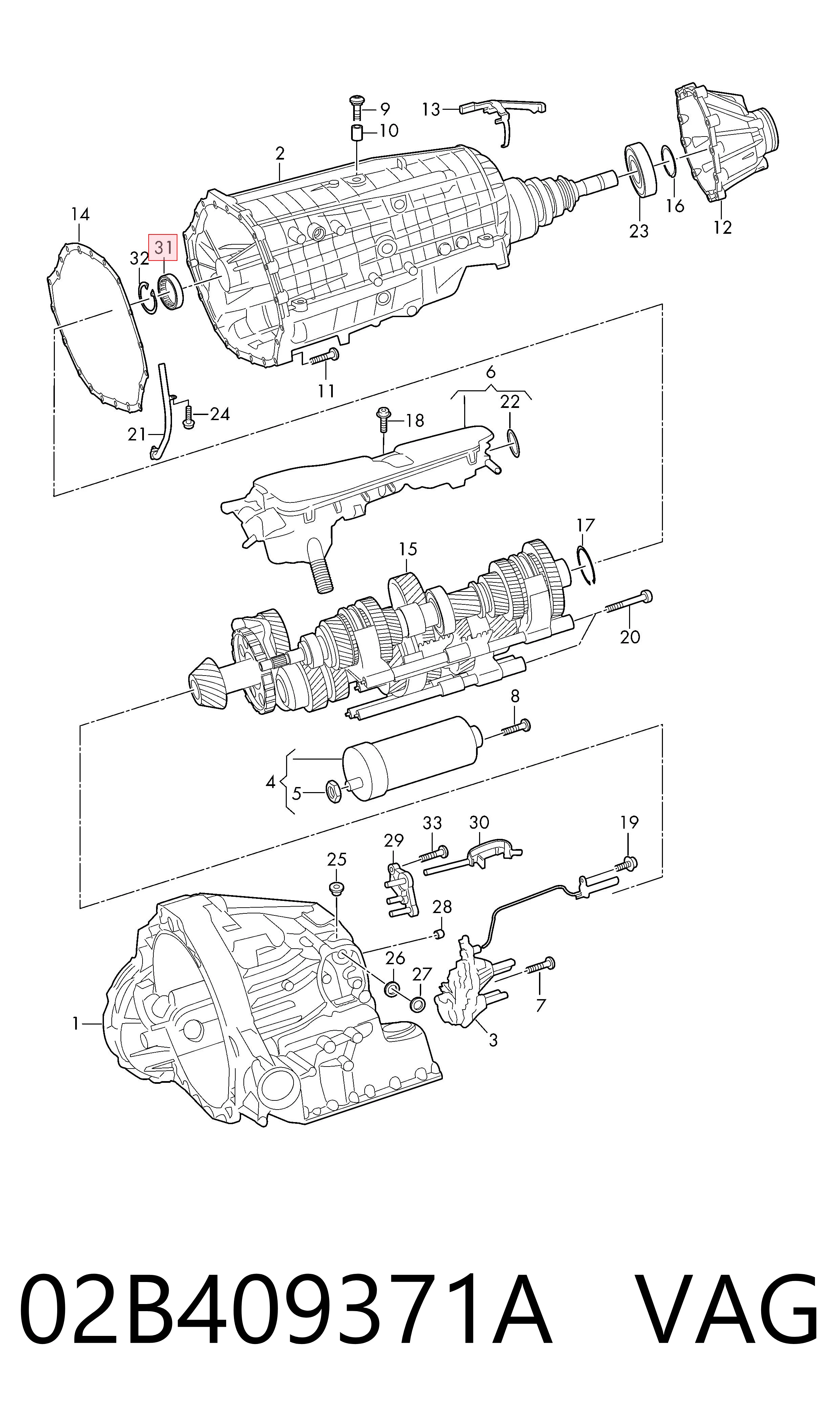 Підшипник КПП на Audi A6 C7 4G2, 4GC