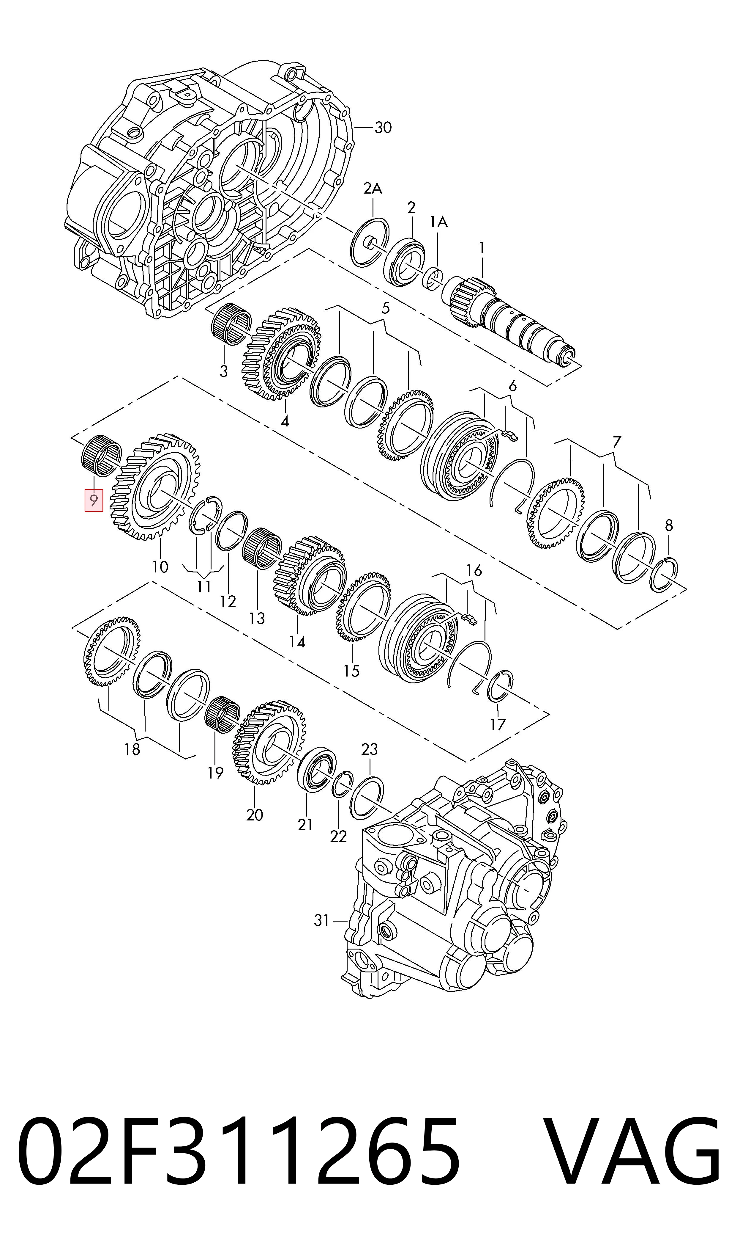 02F311265 VAG Підшипник КПП
