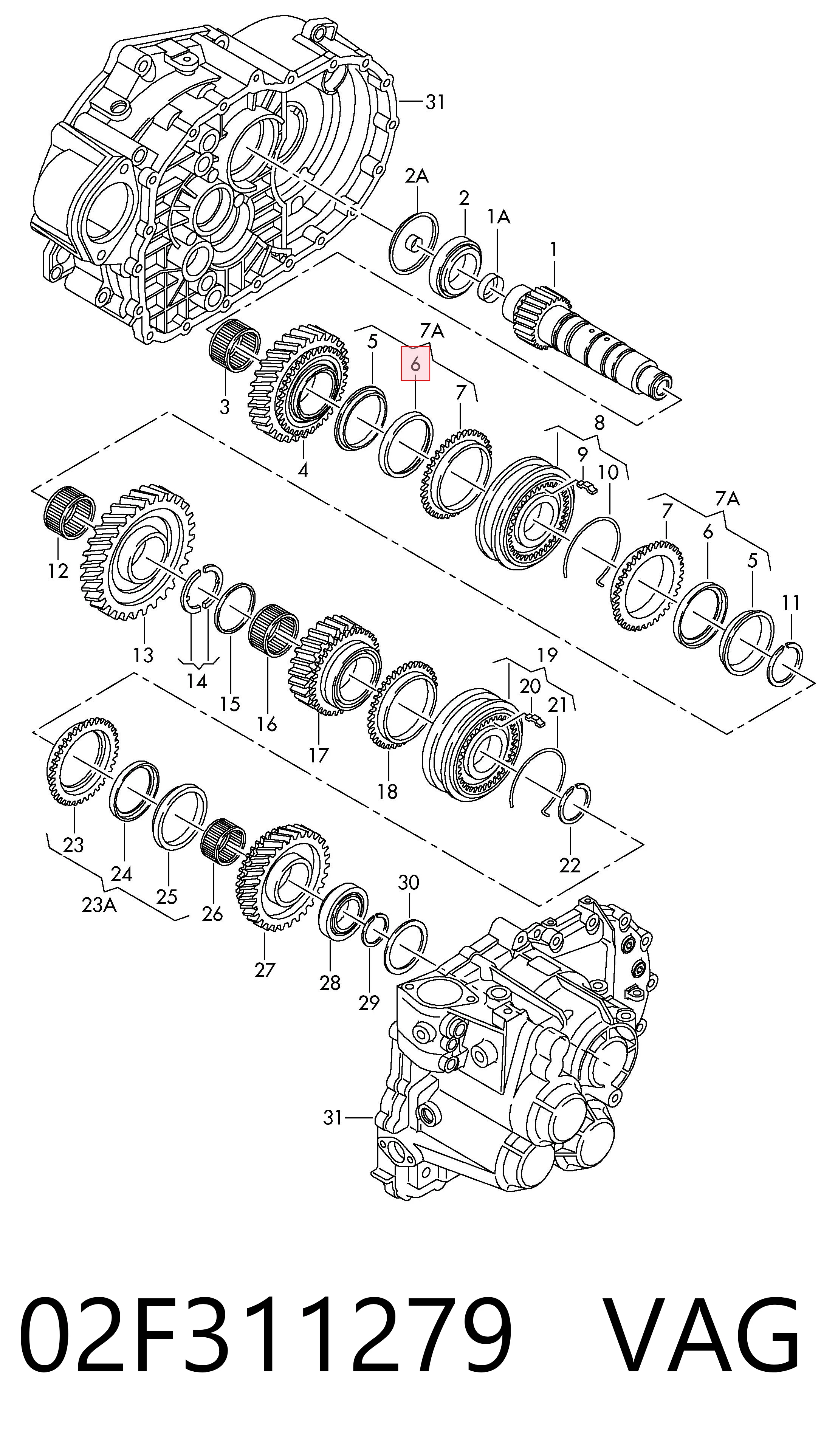 02F311279 VAG Кільце синхронізатора