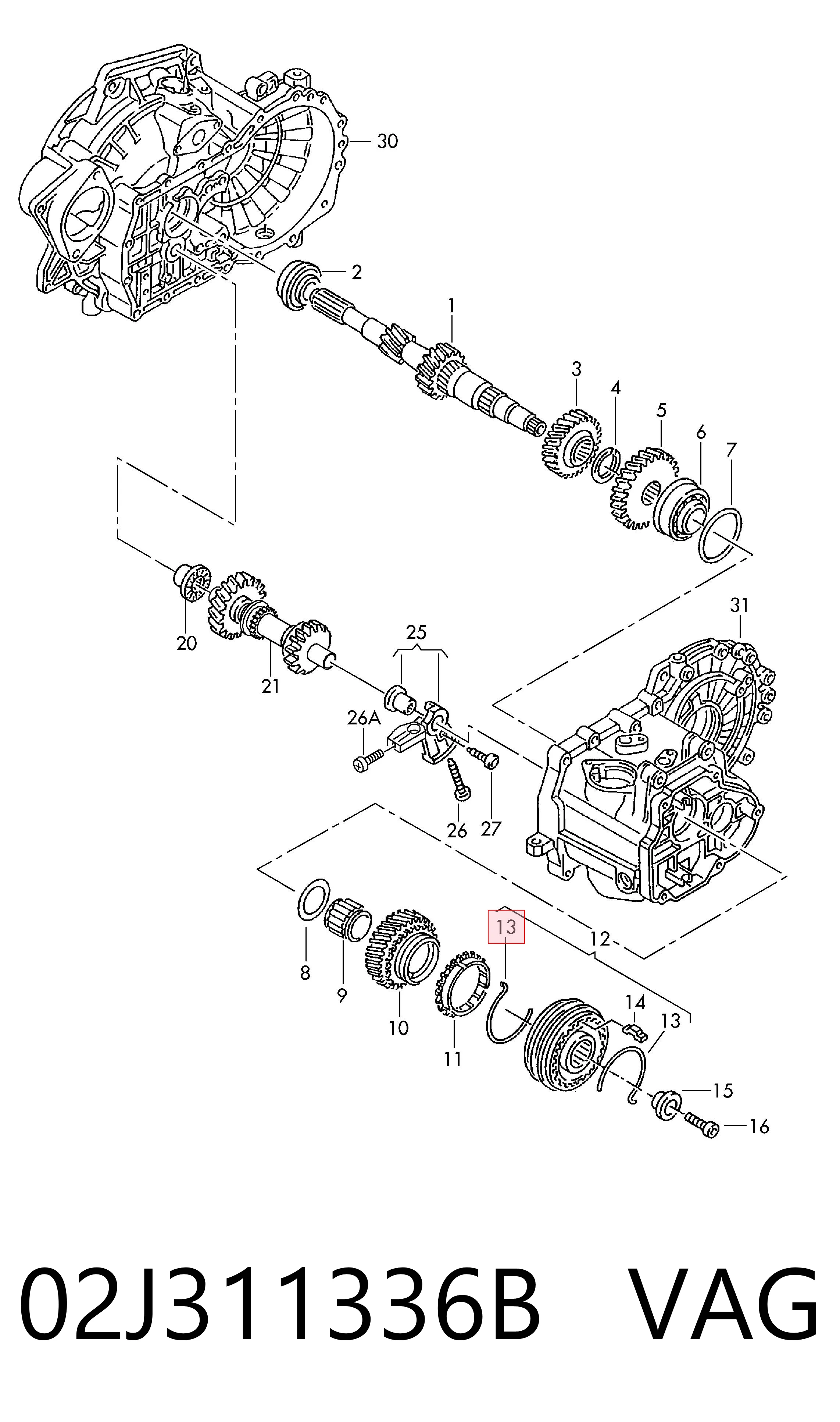  VAG 02J311336B ціна, від 1.89 USD