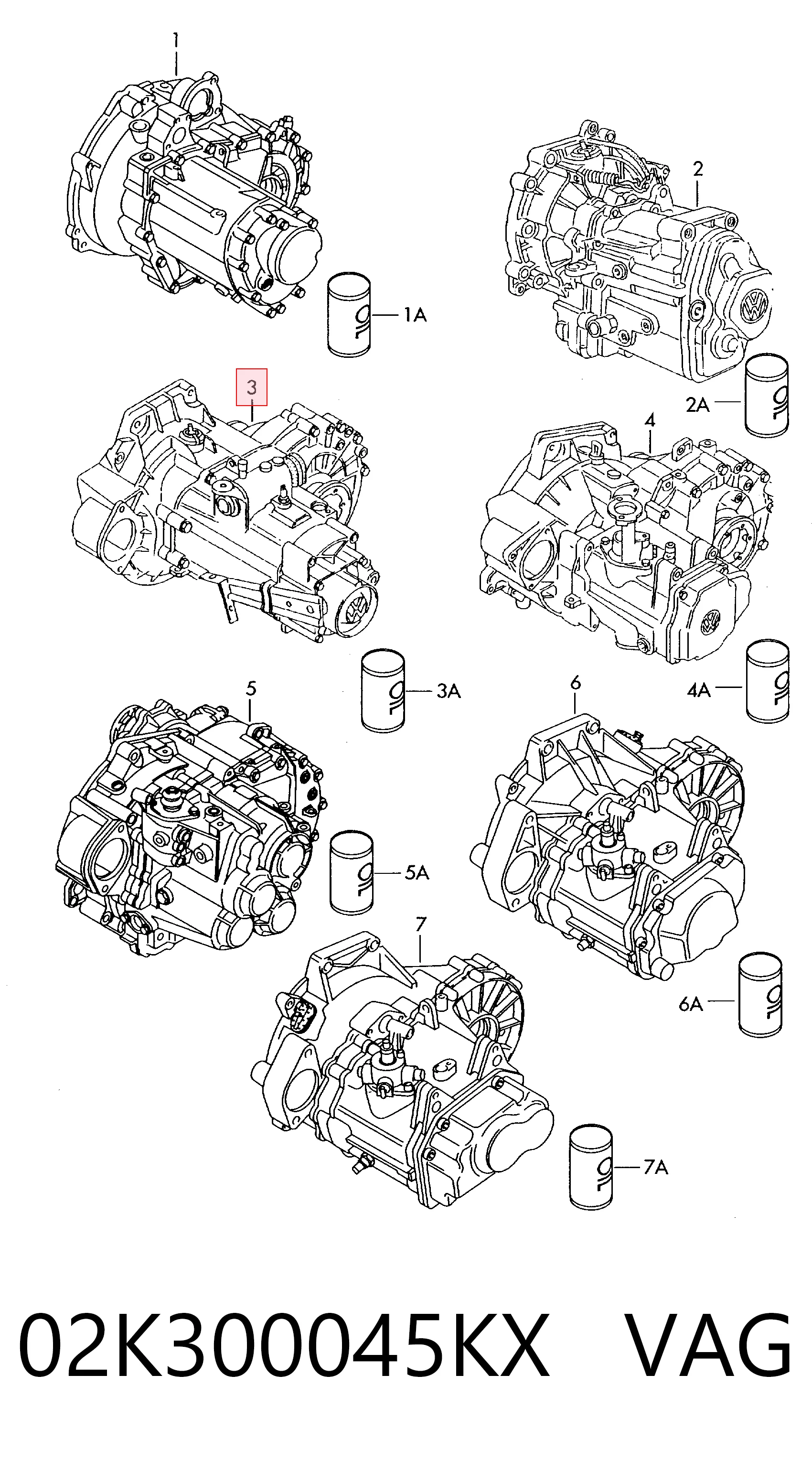 02K300045KX VAG МКПП