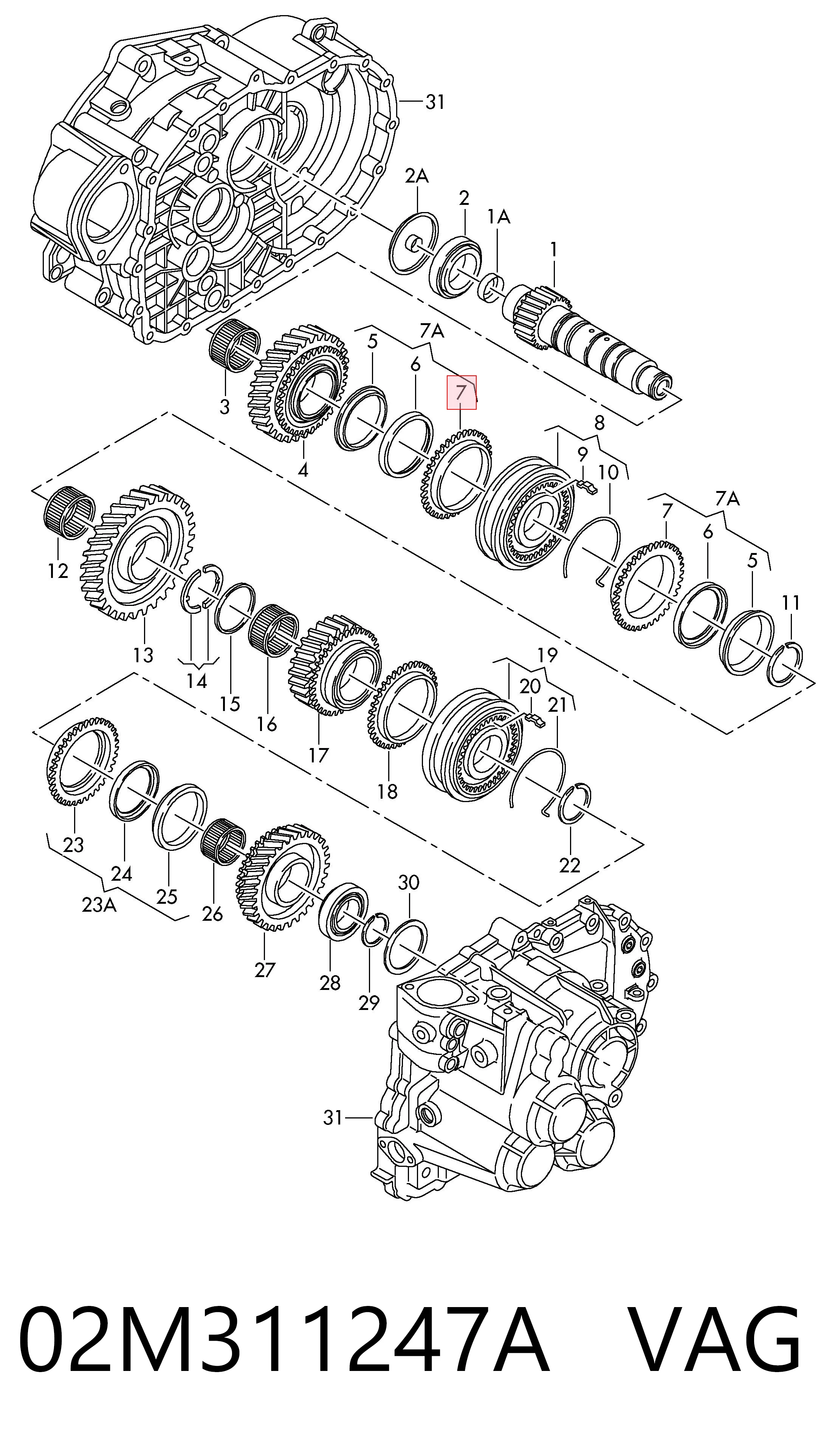 02M311247A VAG Кільце синхронізатора