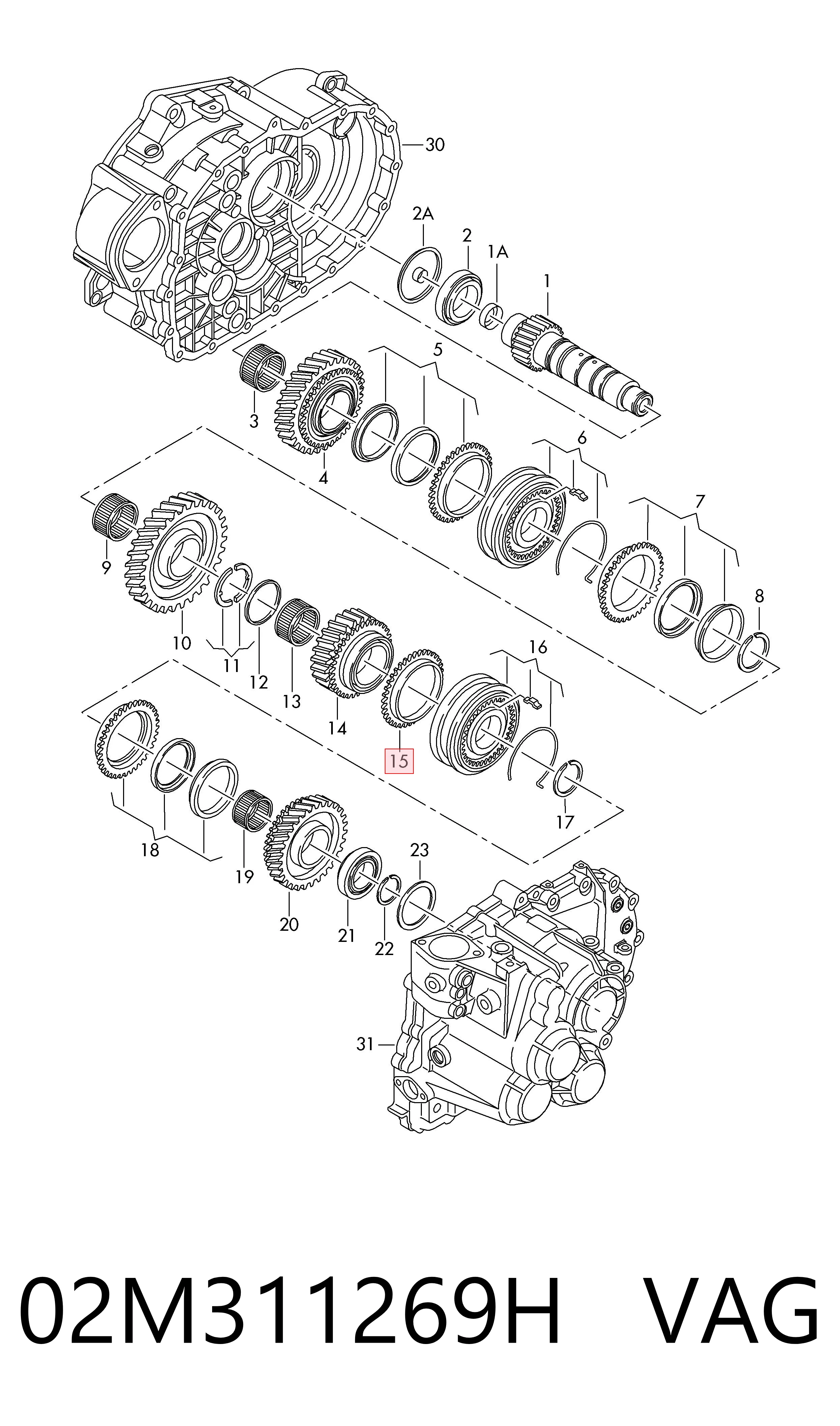 02M311269H VAG Кільце синхронізатора