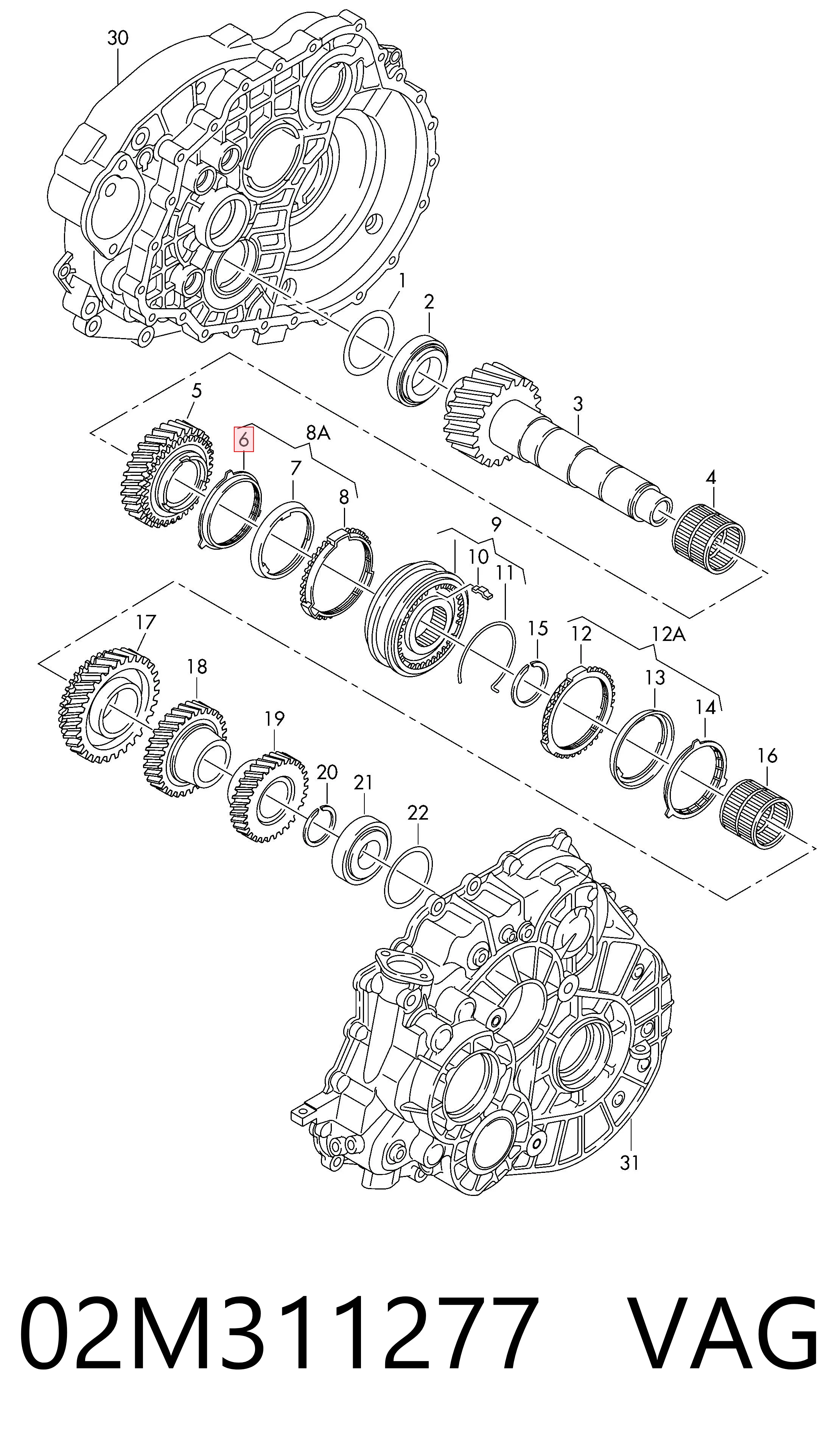 02M311277 VAG Кільце синхронізатора
