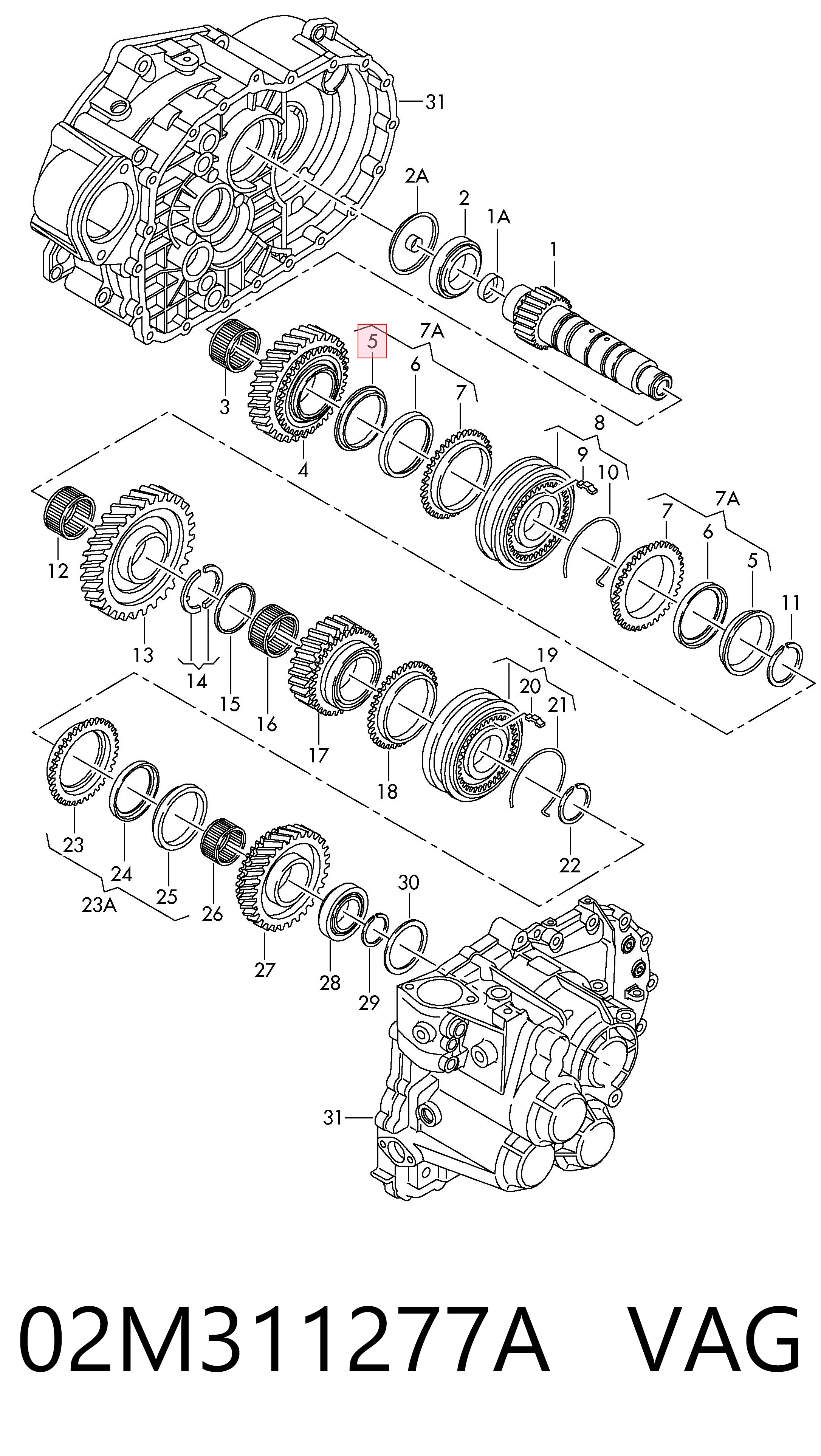 02M311277A VAG Кільце синхронізатора