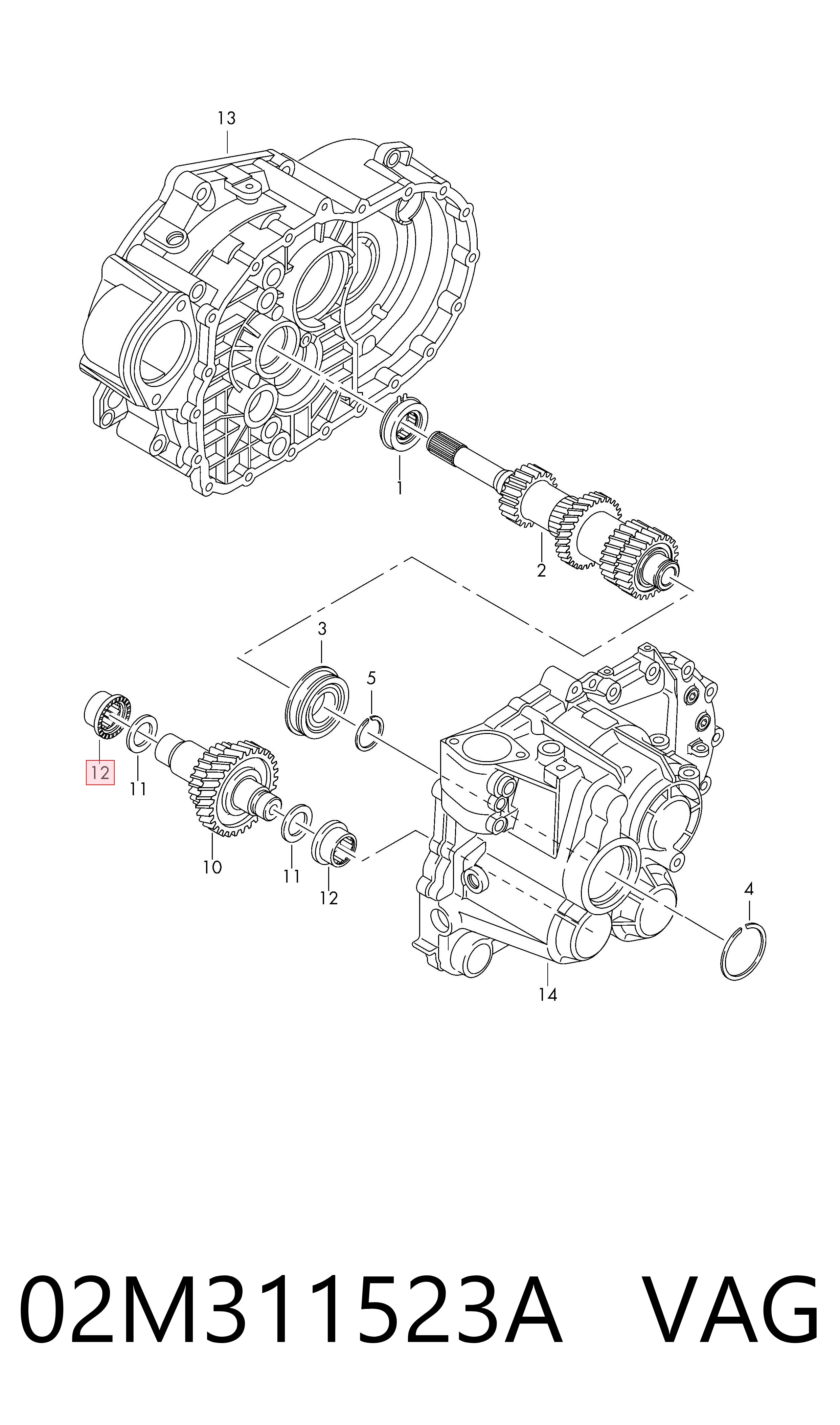 Підшипник КПП на Volkswagen Passat ALLTRACK B8 3G5, CB5