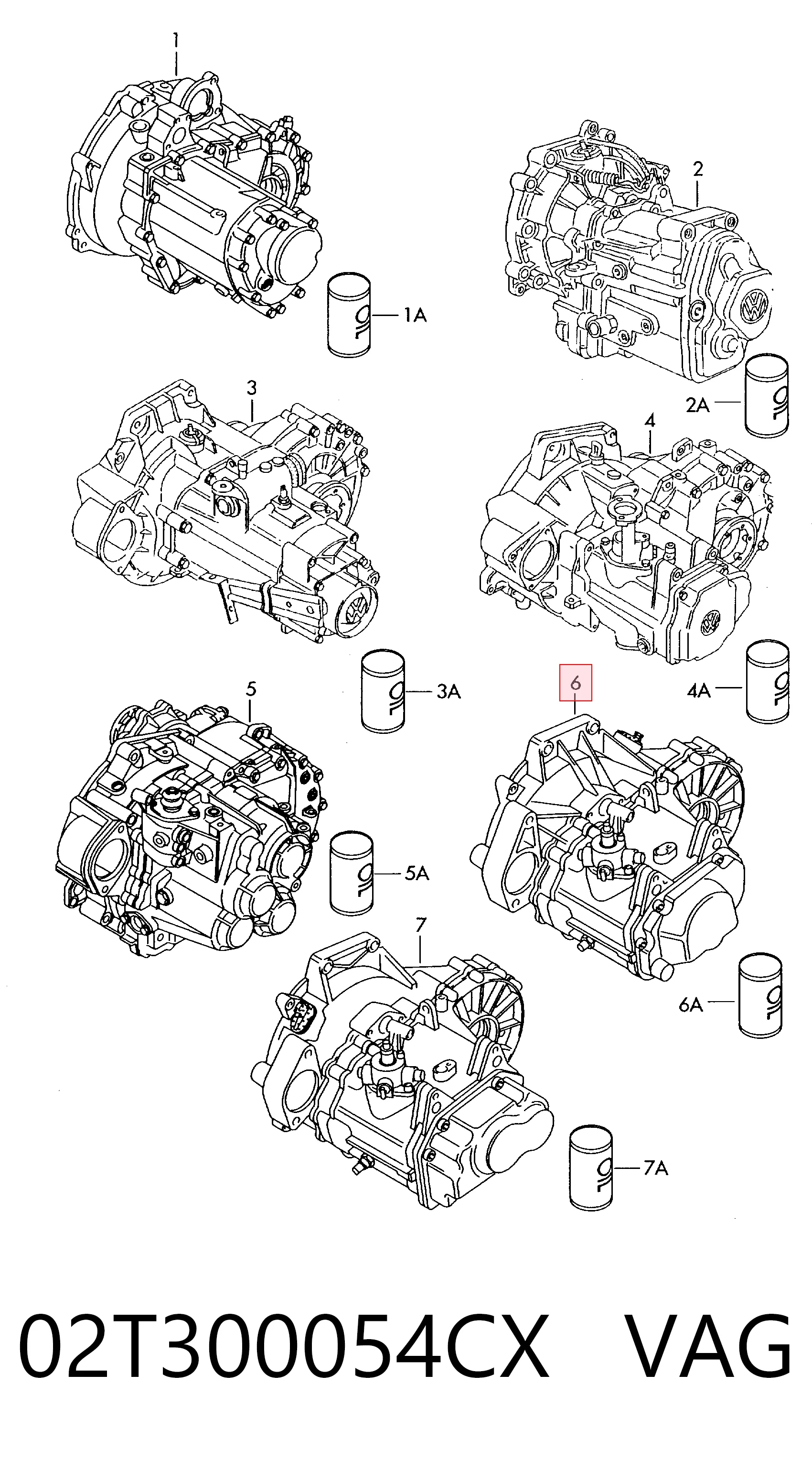 02T300054CX VAG МКПП
