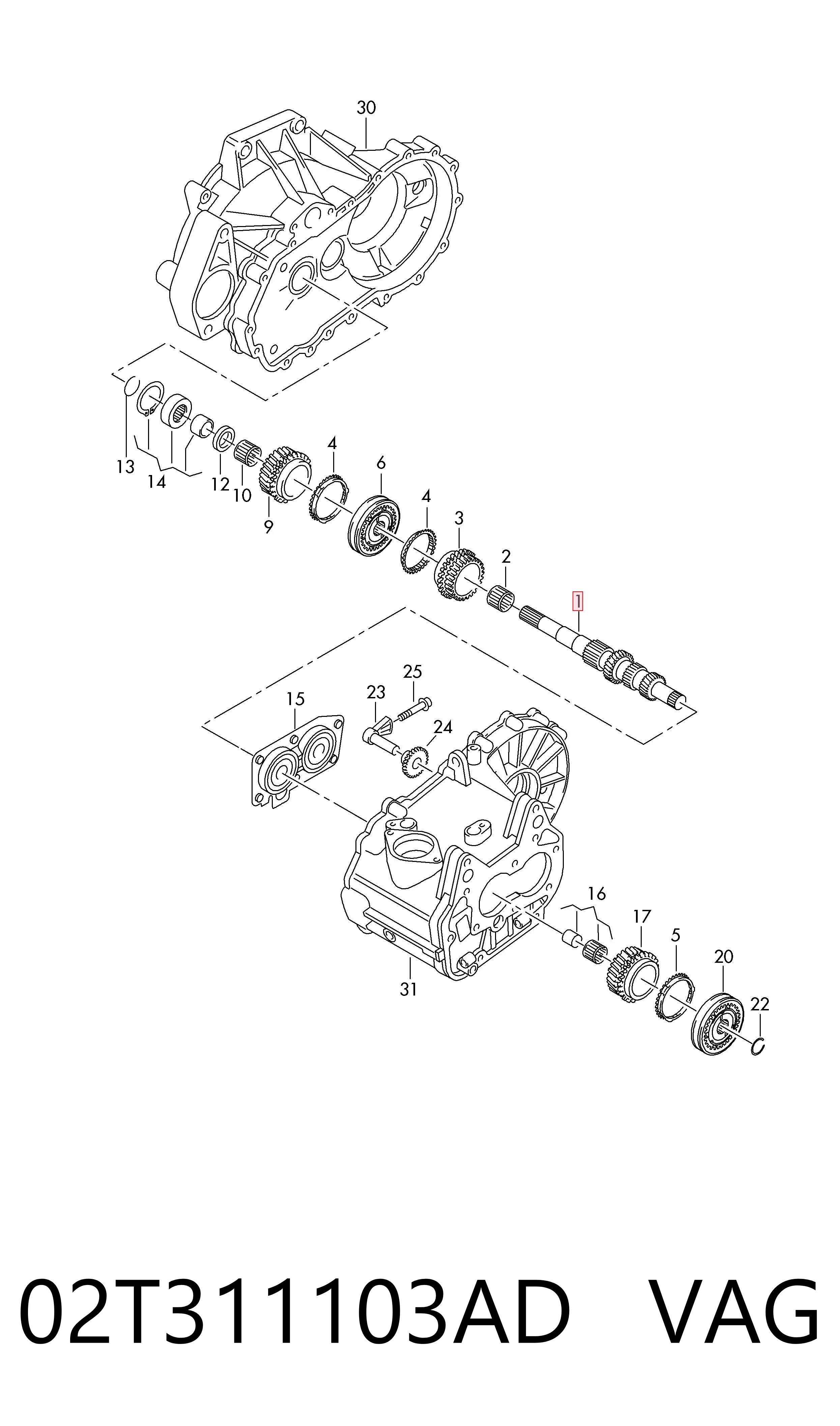  VAG 02T311103AD ціна, від 70.30 USD