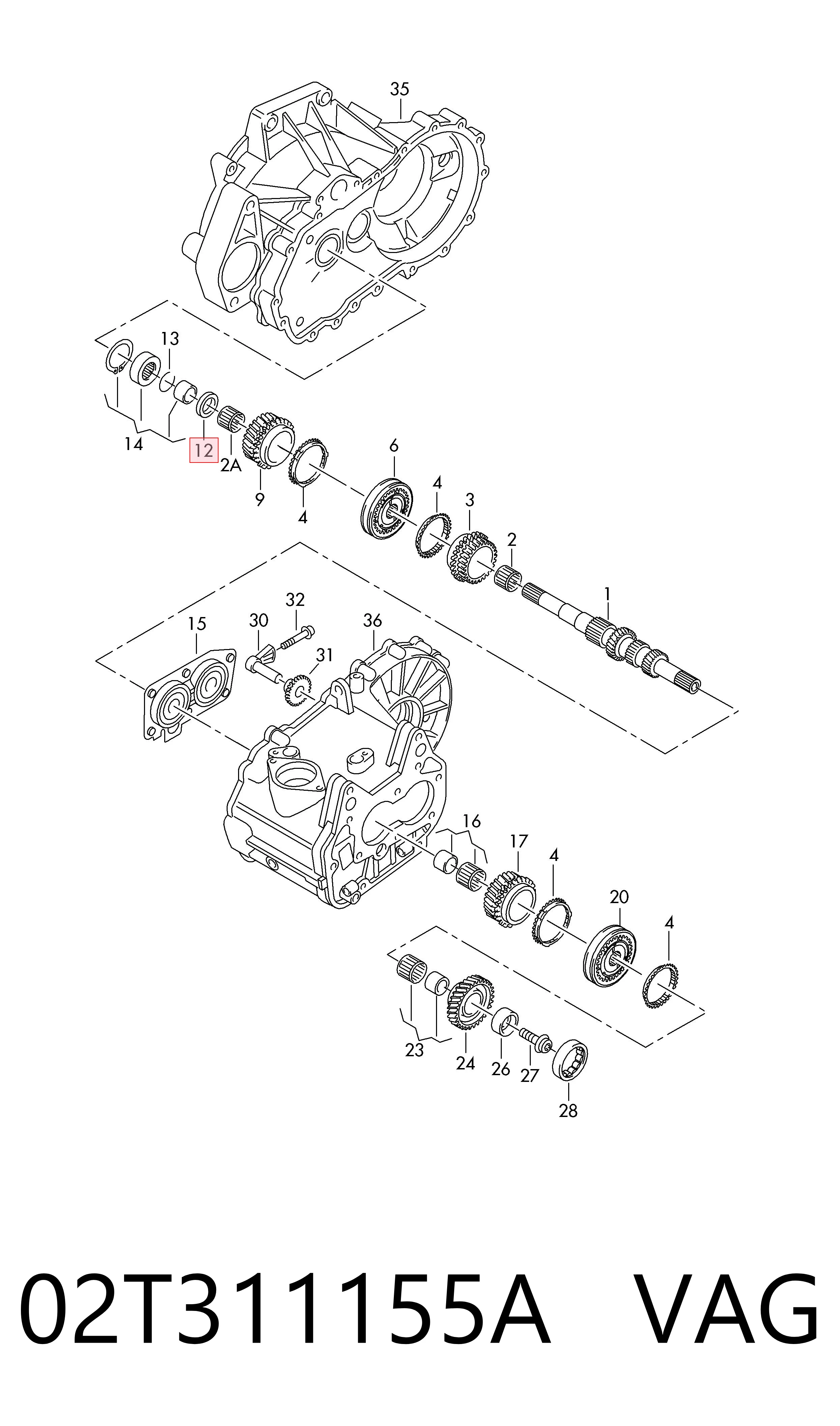  VAG 02T311155A ціна, від 5.52 USD