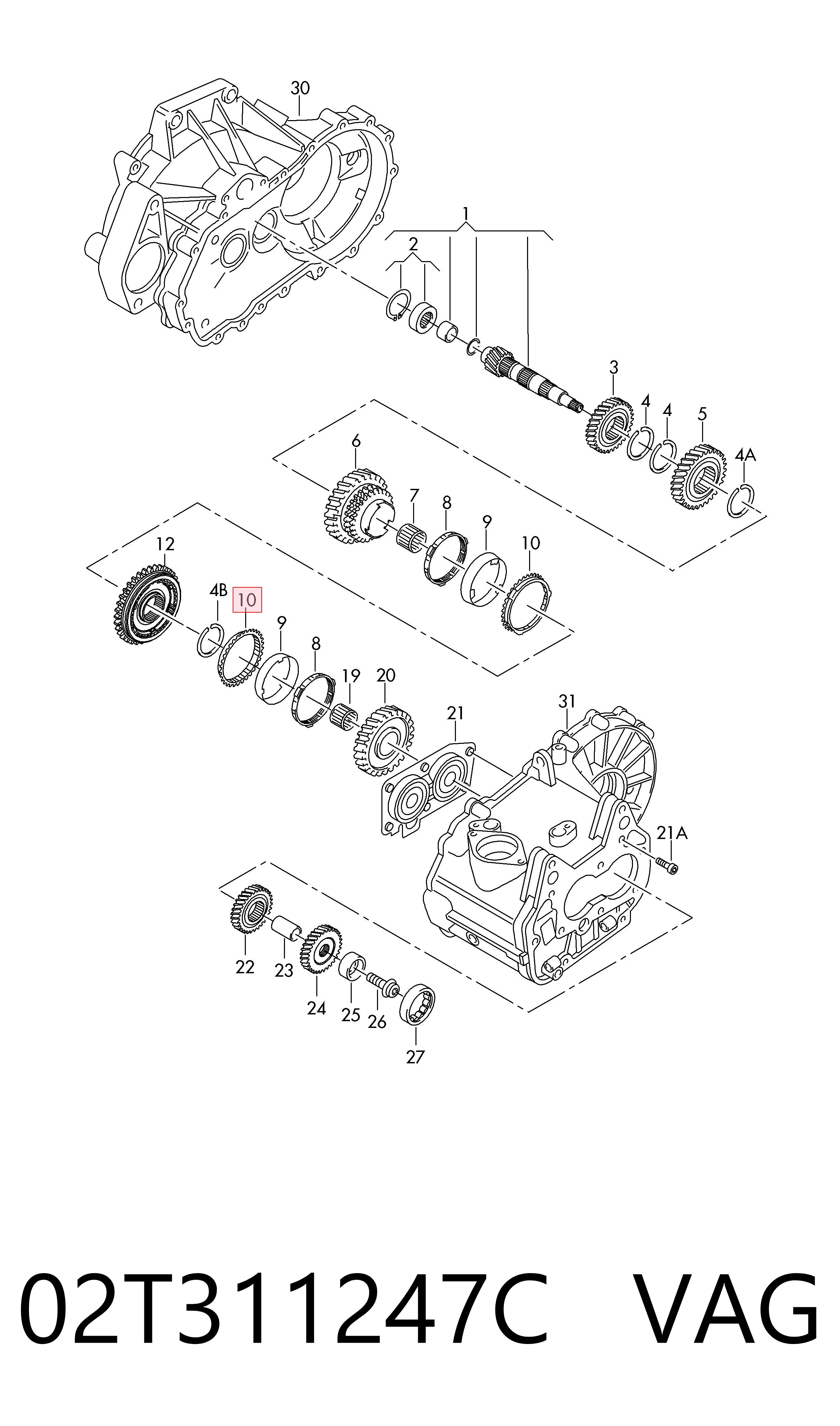 02T311247C VAG Кільце синхронізатора
