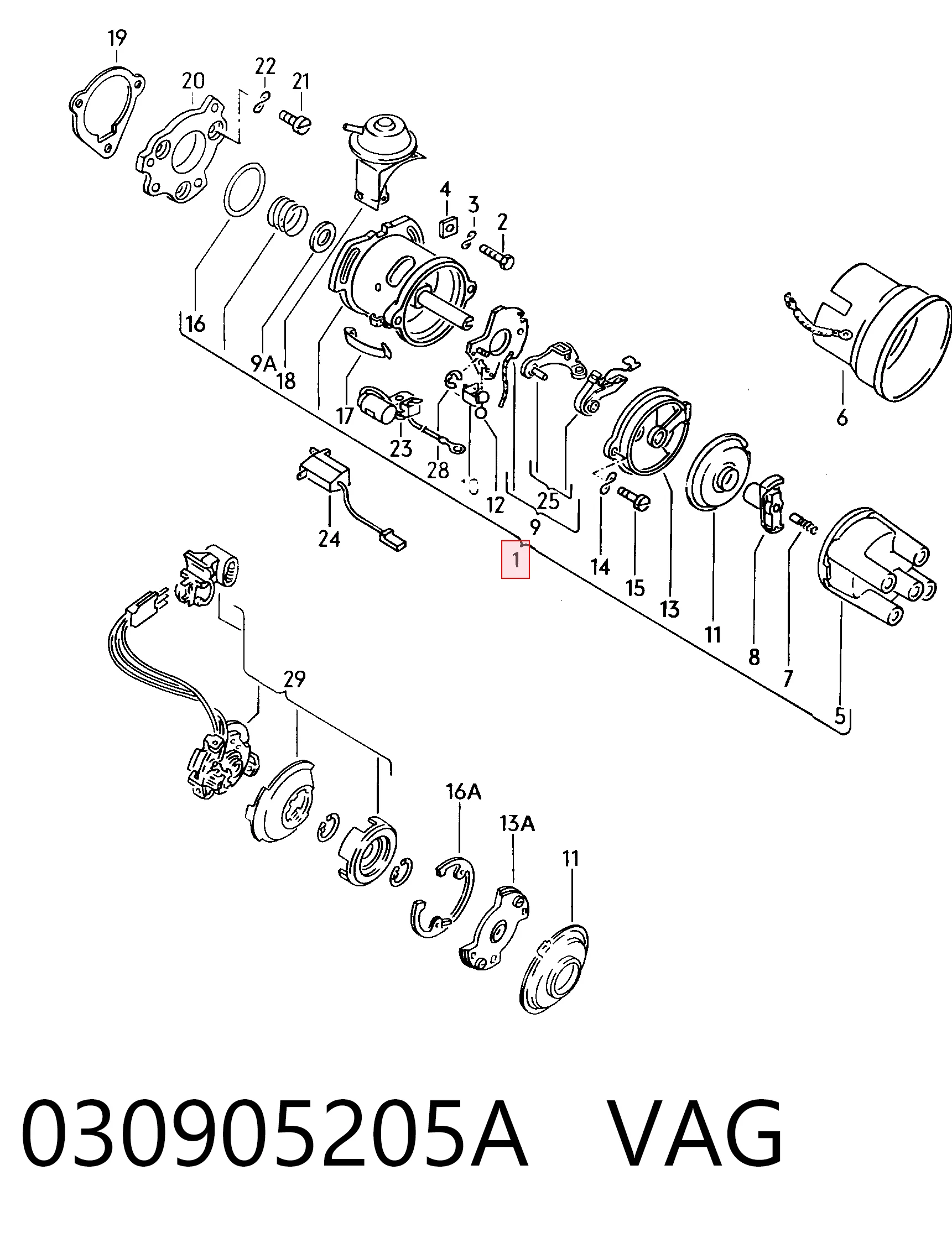 Купити 3L905003 AND Розподільник запалювання (трамблер)