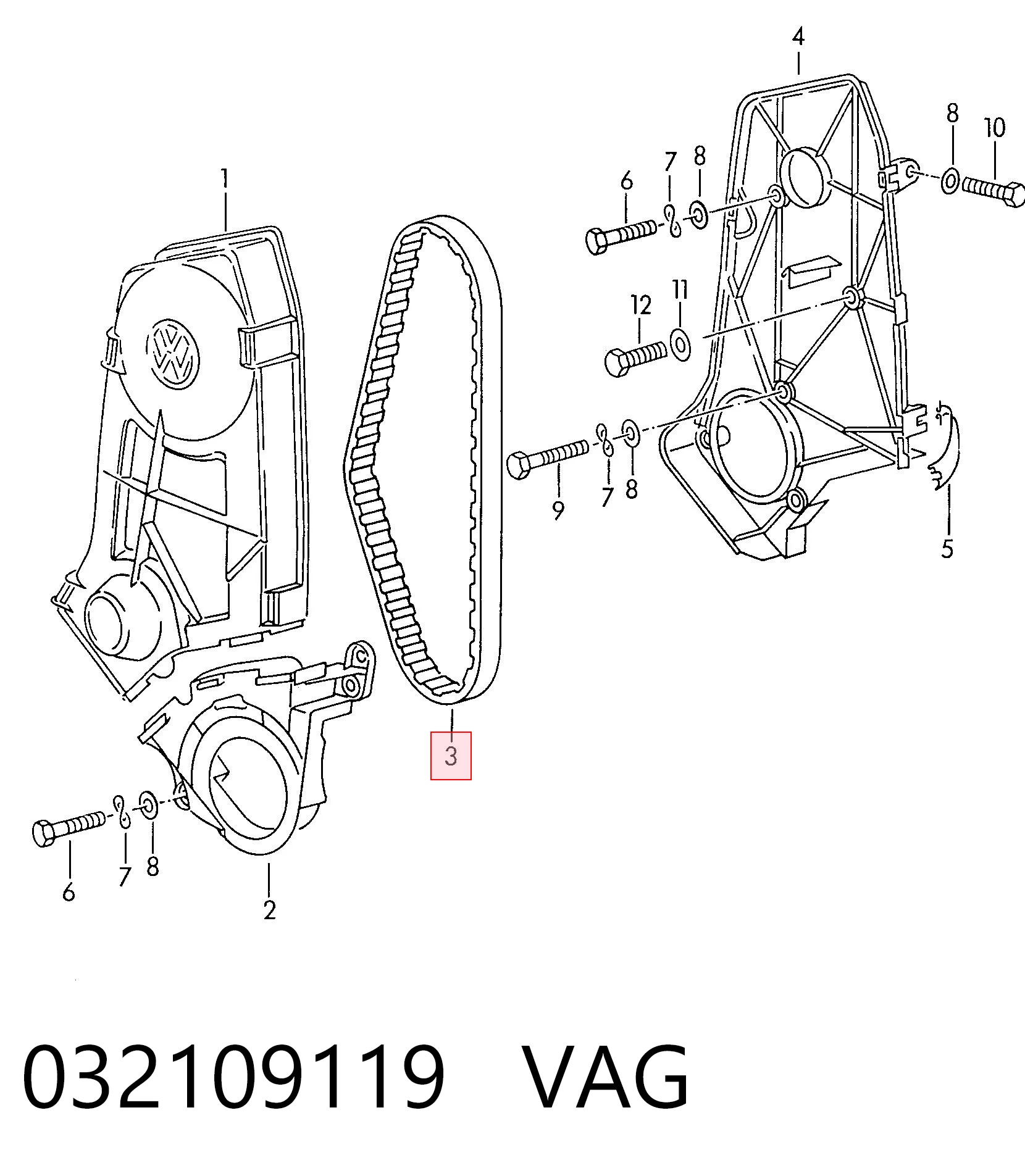 VT268 Iveco Ремінь двигуна